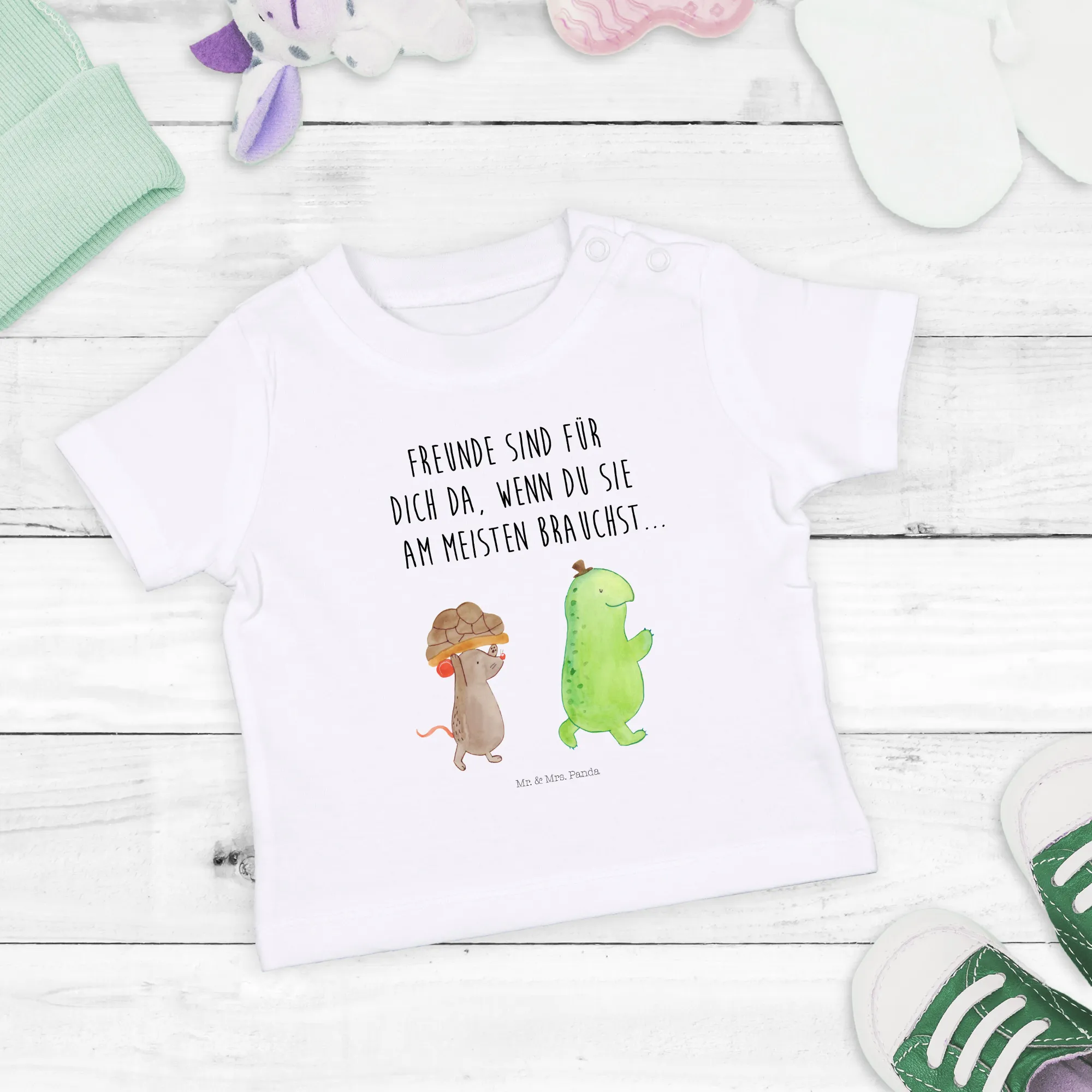 Organic Baby Shirt Schildkröte Maus