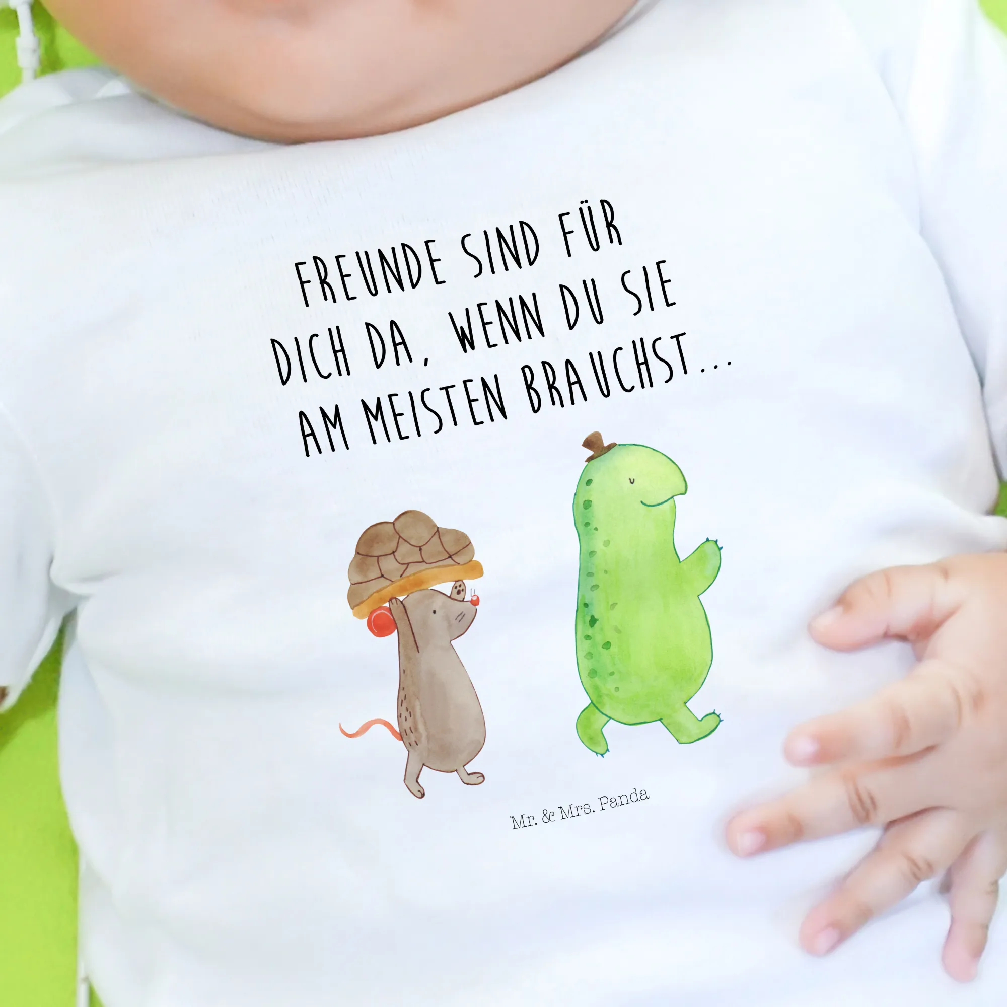 Organic Baby Shirt Schildkröte Maus