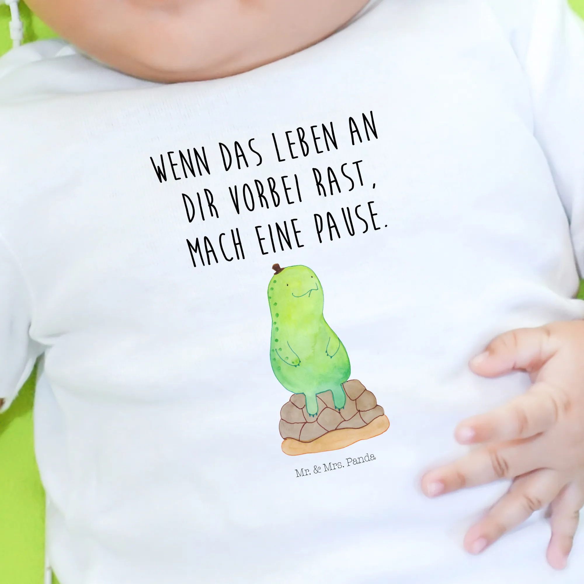 Organic Baby Shirt Schildkröte Pause