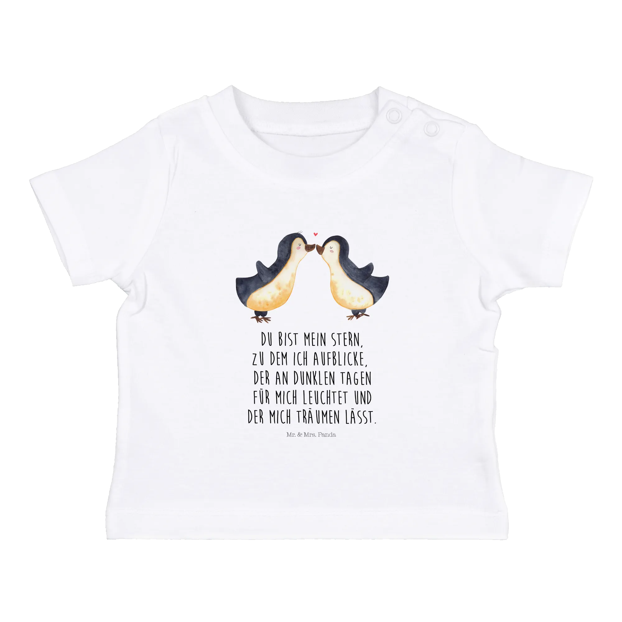 Organic Baby Shirt Pinguin Liebe