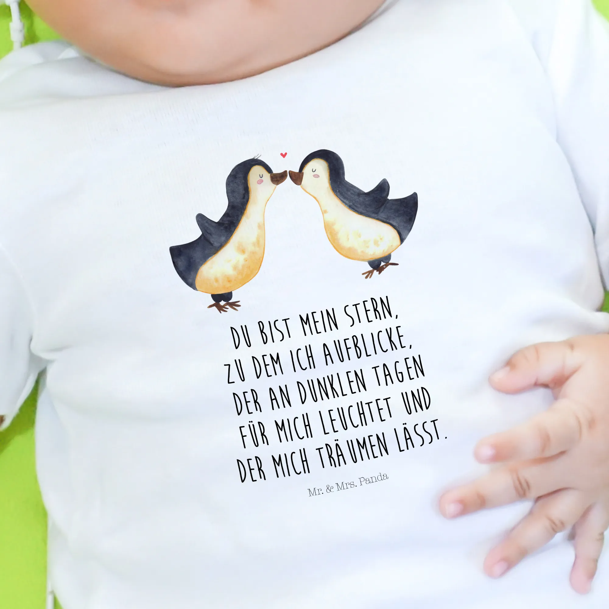 Organic Baby Shirt Pinguin Liebe