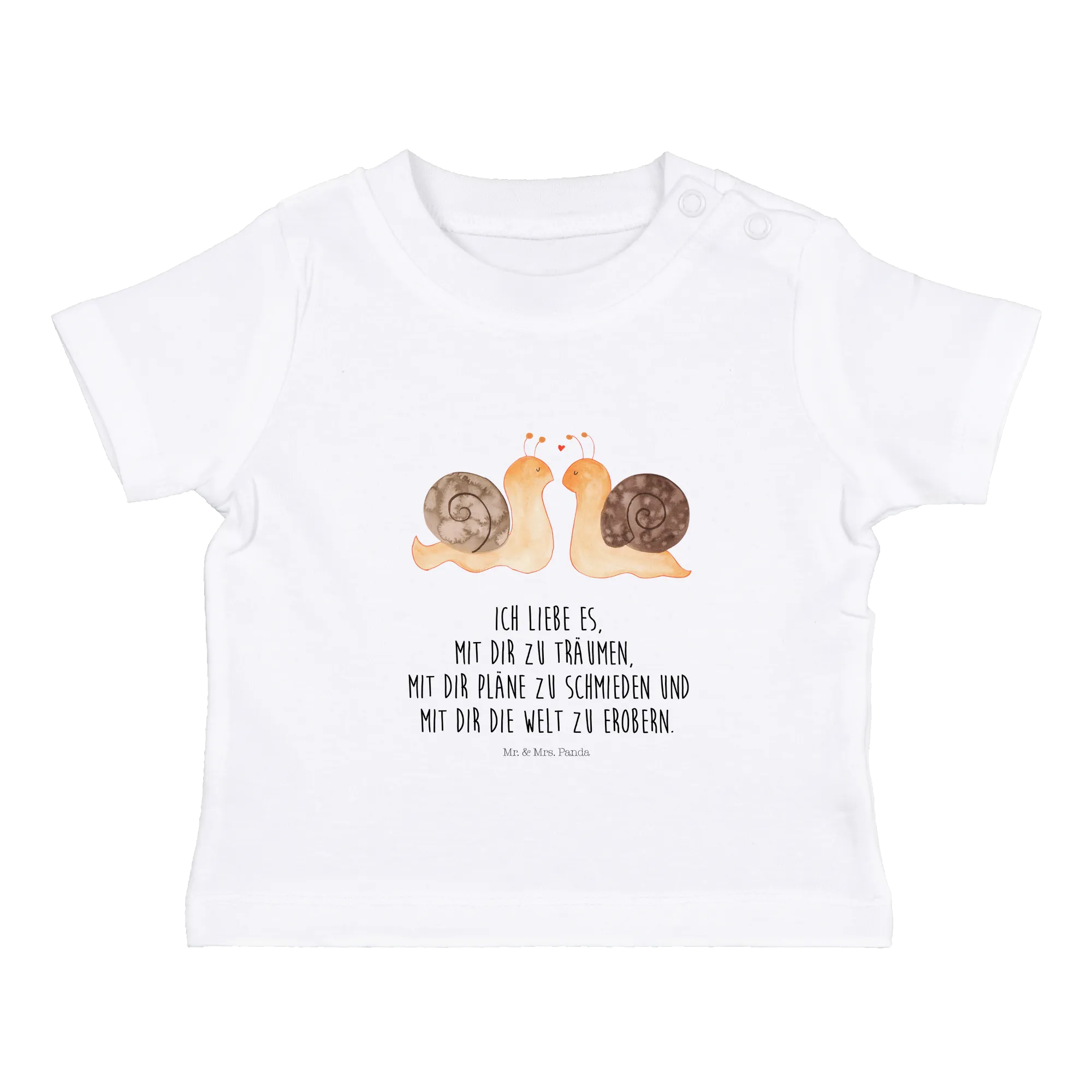 Organic Baby Shirt Schnecken Liebe