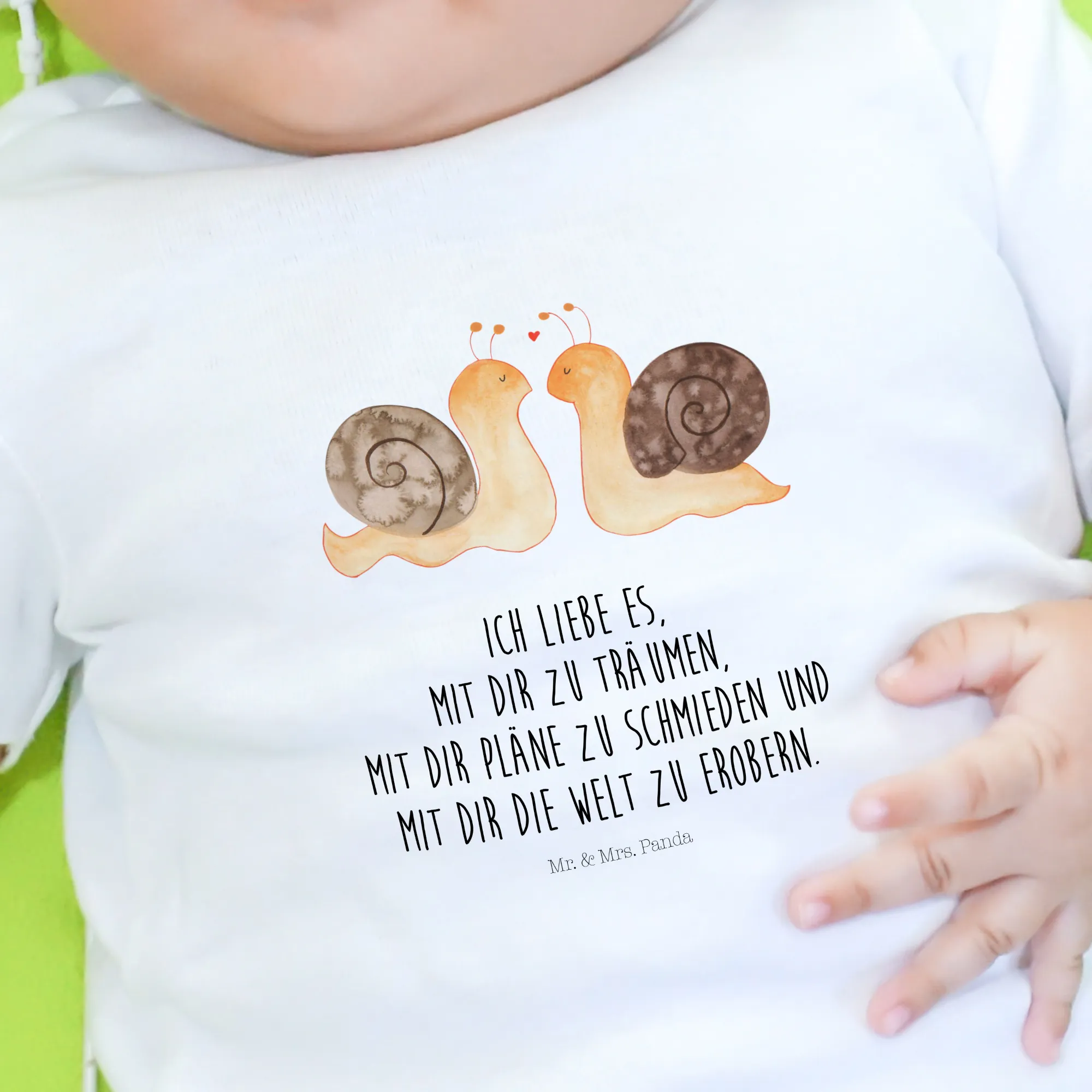 Organic Baby Shirt Schnecken Liebe