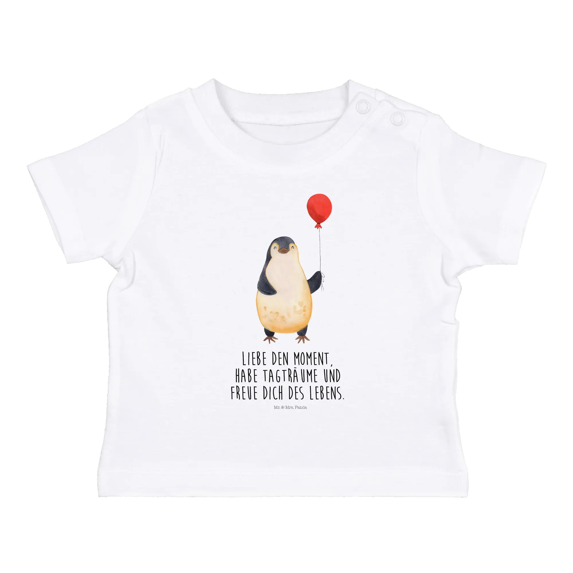 Organic Baby Shirt Pinguin Luftballon