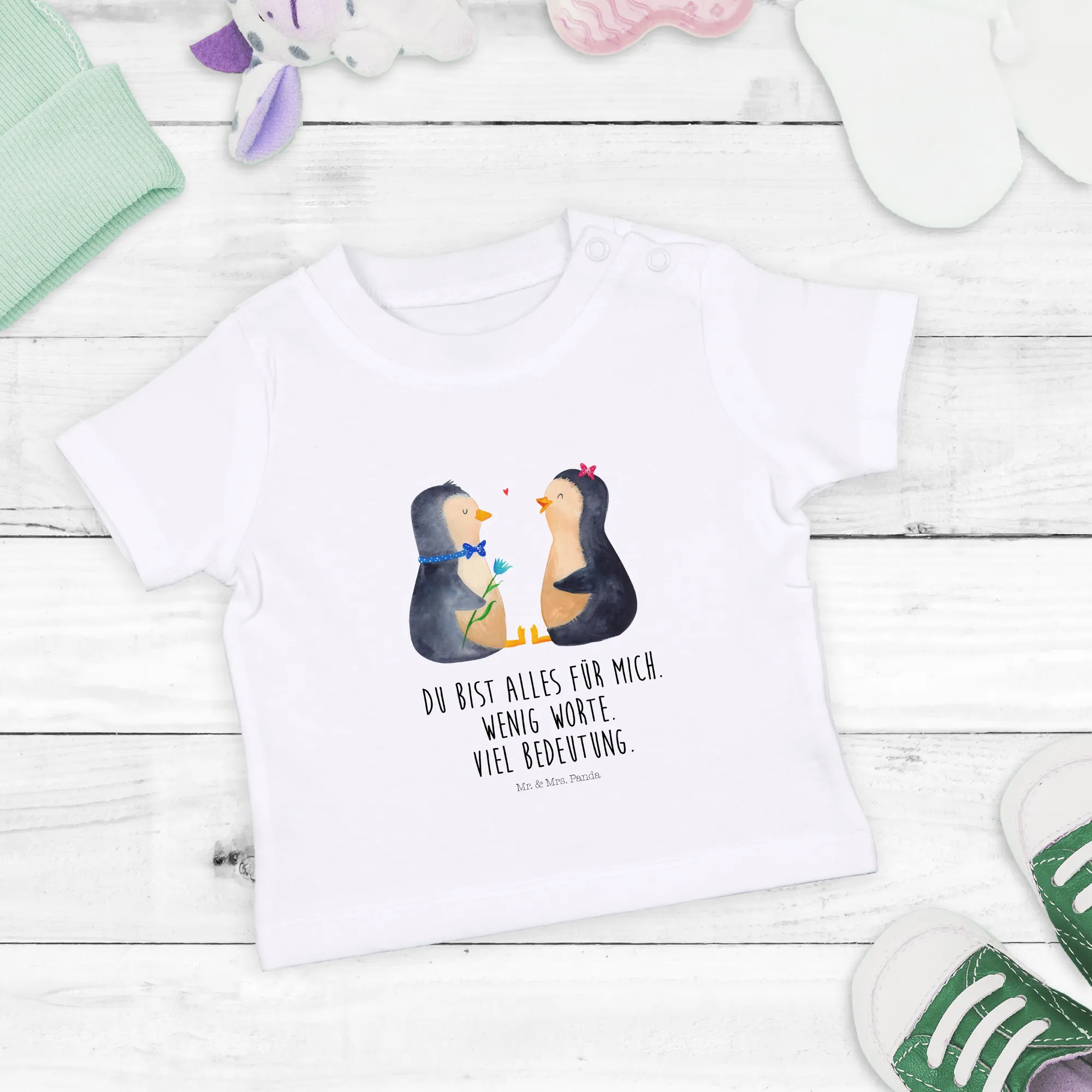 Organic Baby Shirt Pinguin Pärchen