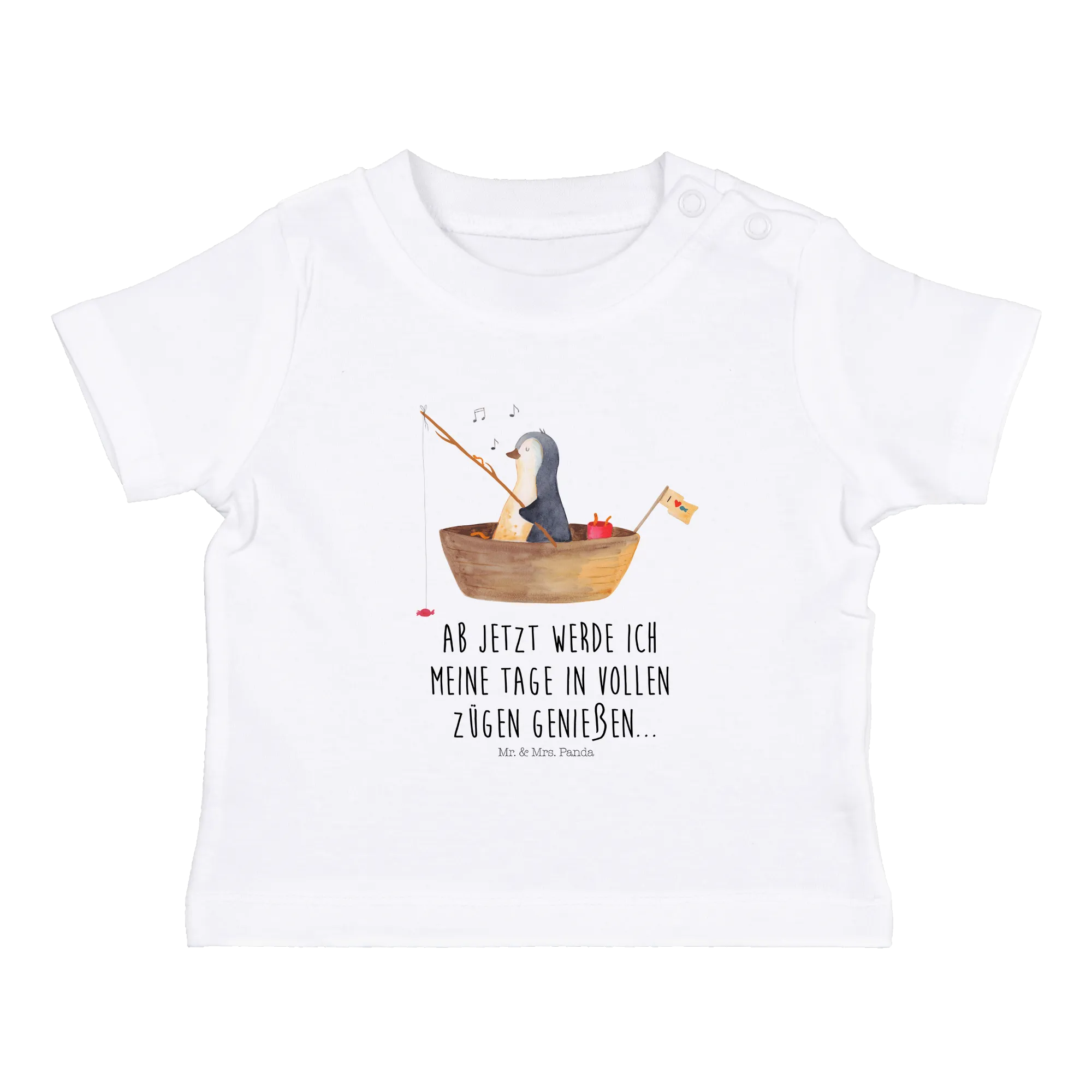 Organic Baby Shirt Pinguin Angelboot