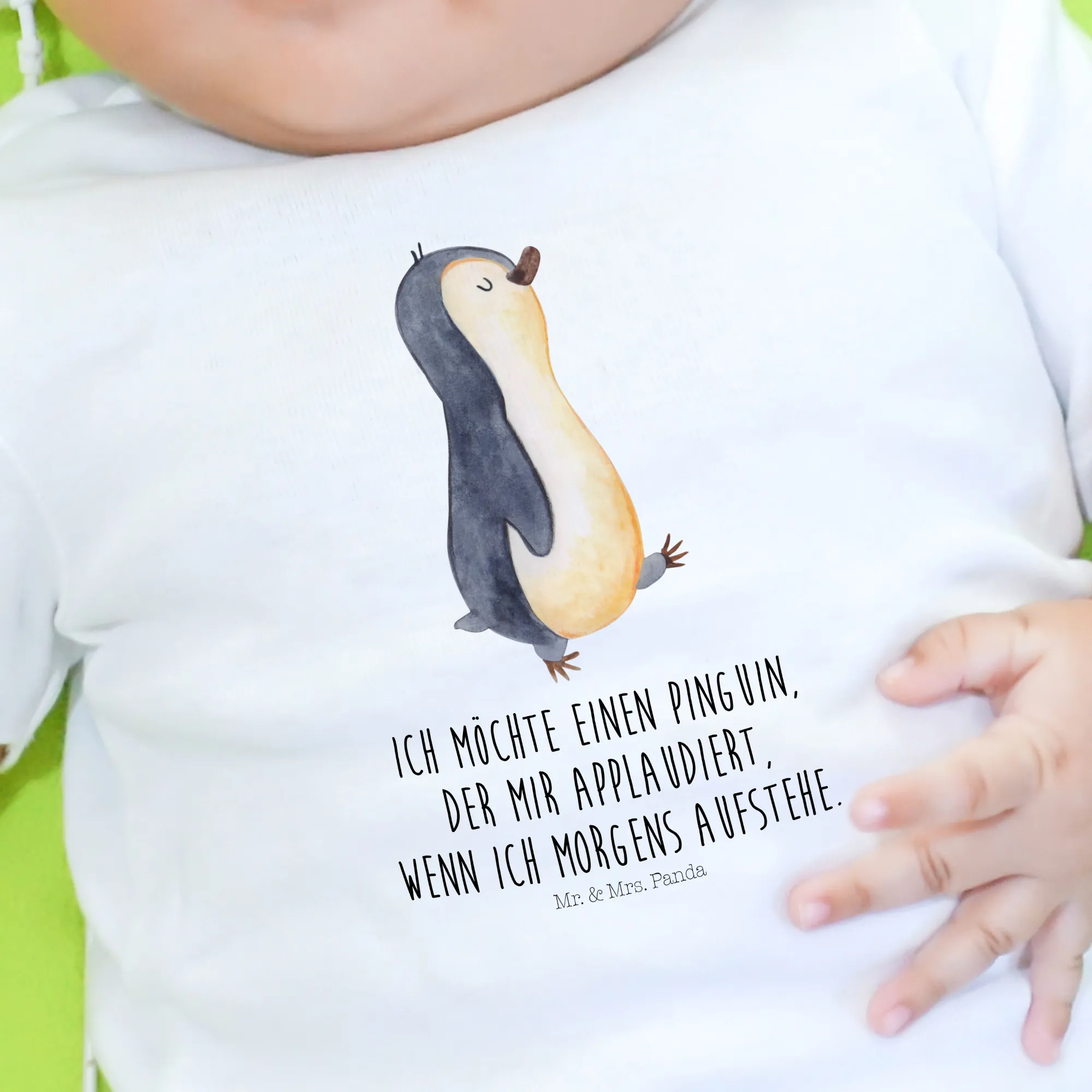 Organic Baby Shirt Pinguin marschieren