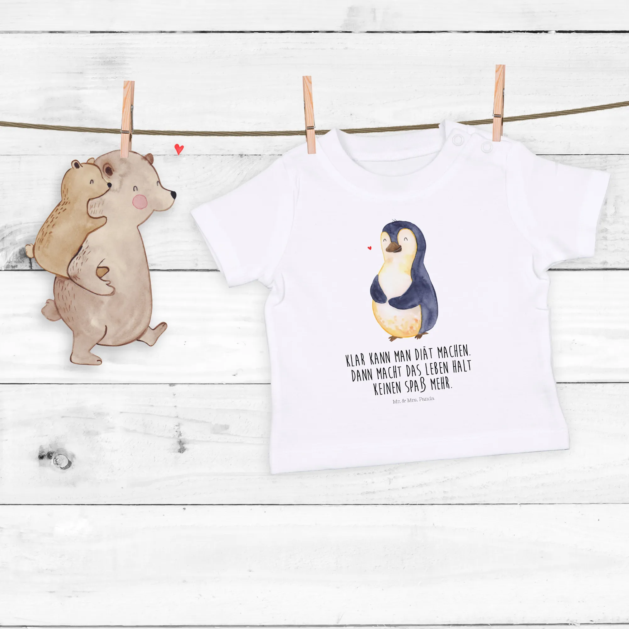 Organic Baby Shirt Pinguin Diät