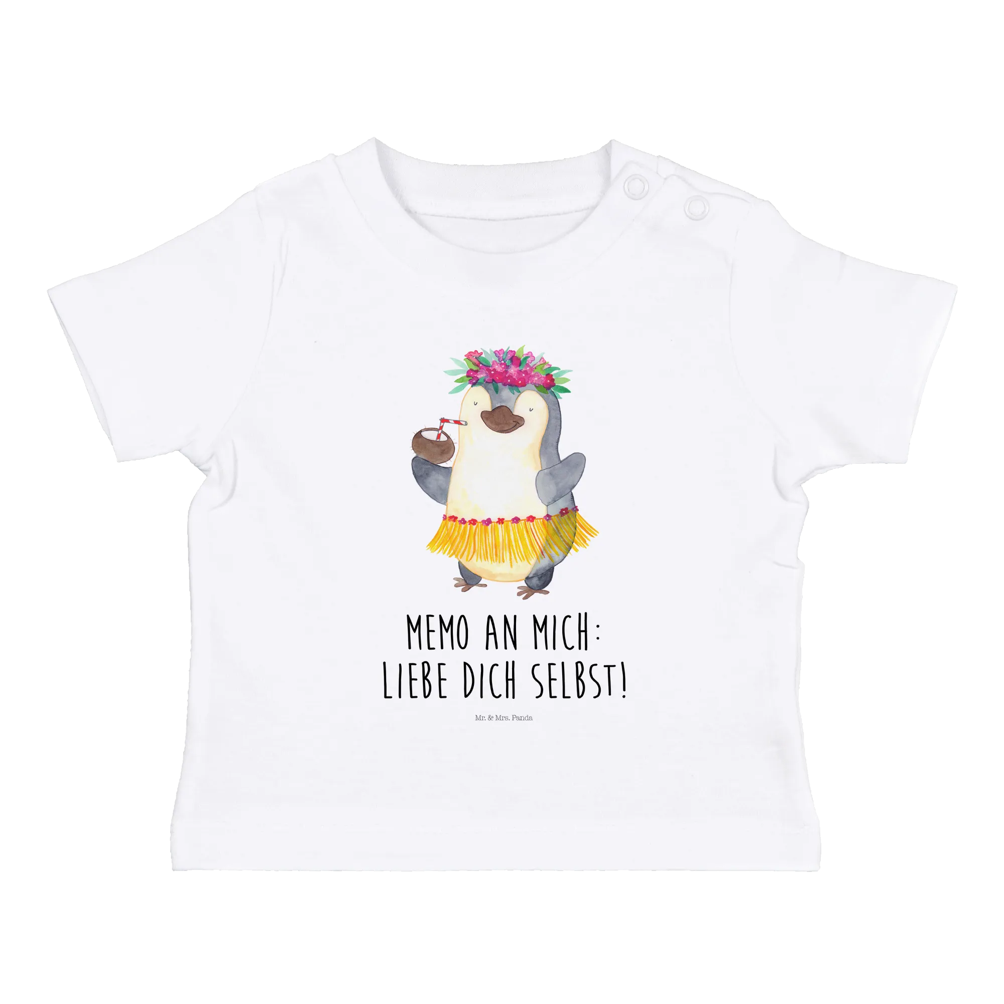 Organic Baby Shirt Pinguin Kokosnuss