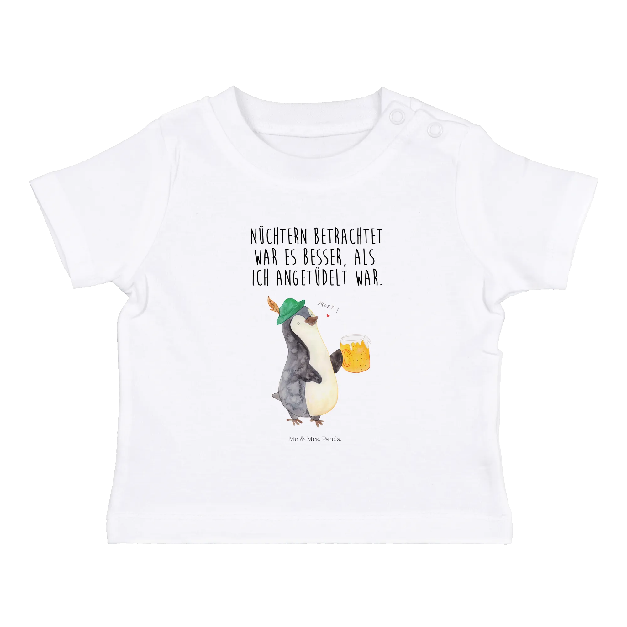 Organic Baby Shirt Pinguin Bier