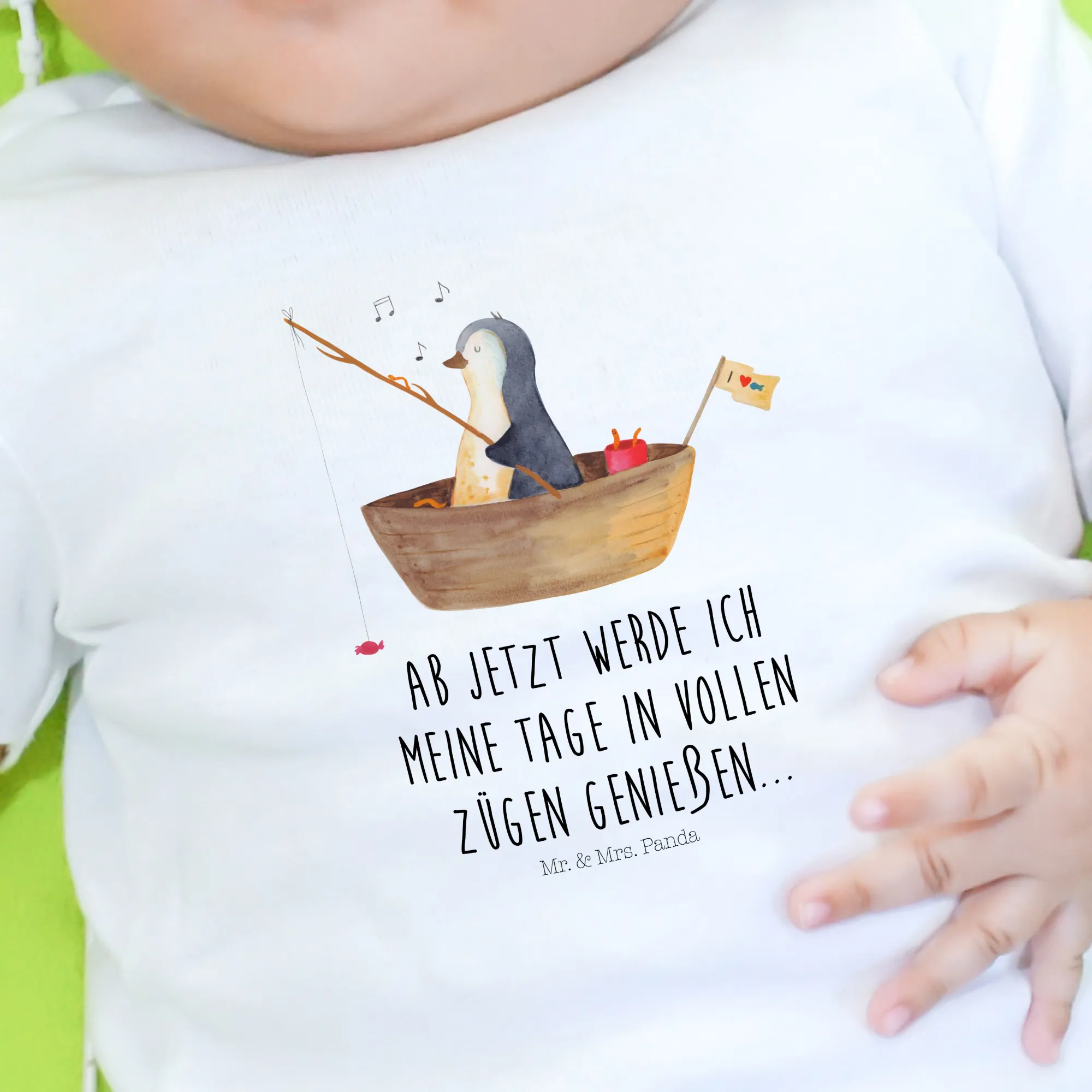 Organic Baby Shirt Pinguin Angelboot