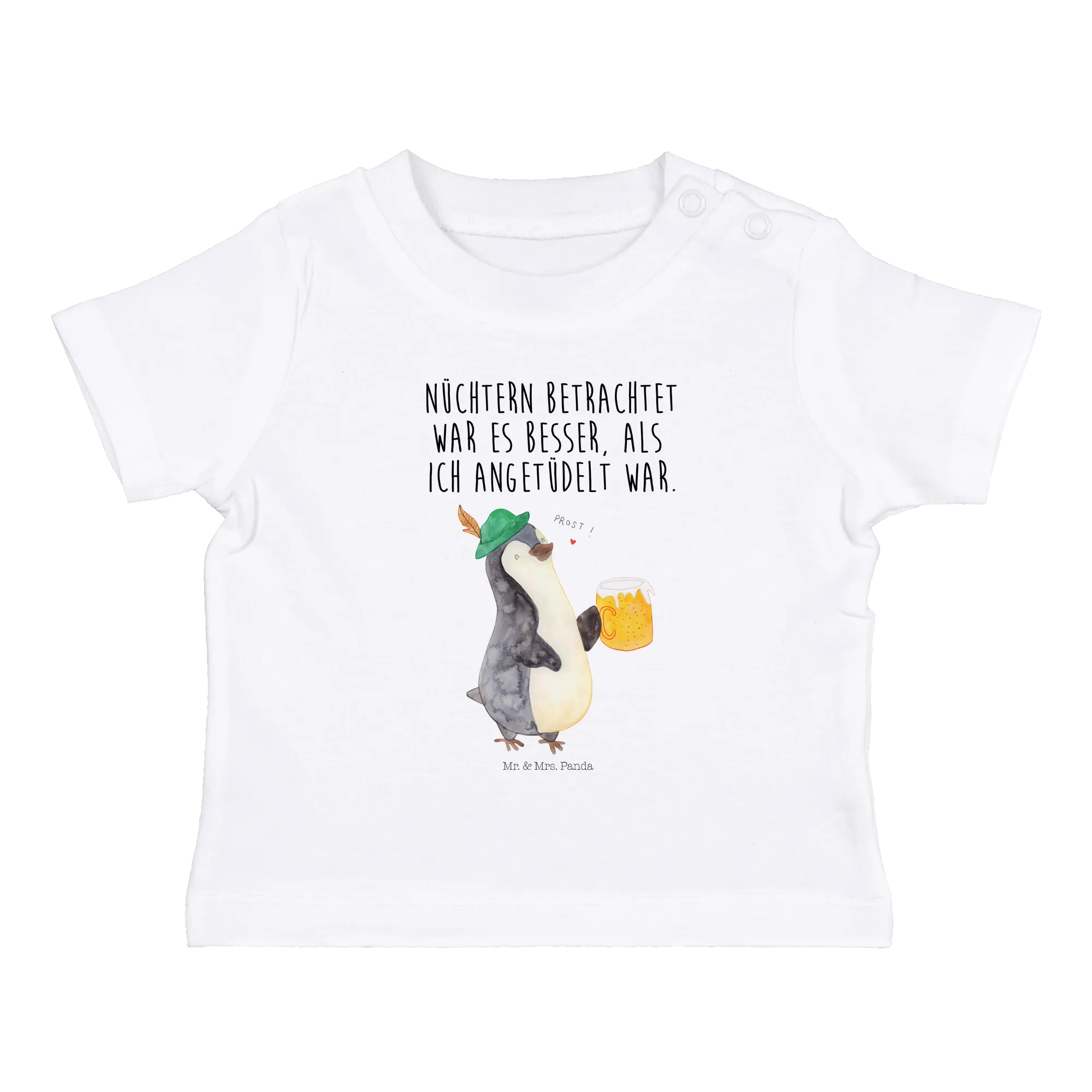 Organic Baby Shirt Pinguin Bier