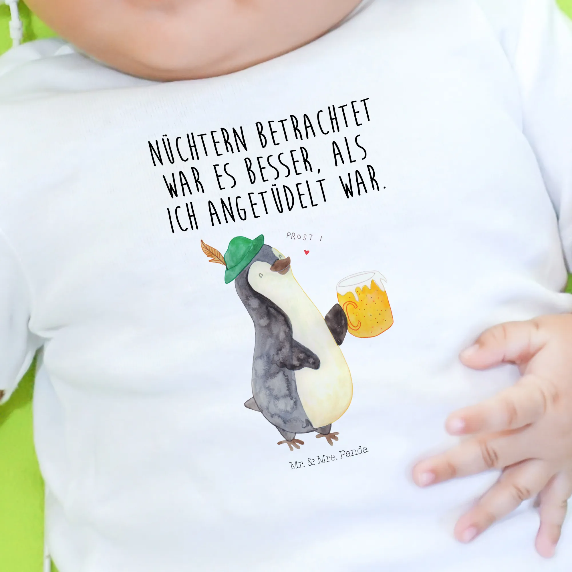 Organic Baby Shirt Pinguin Bier