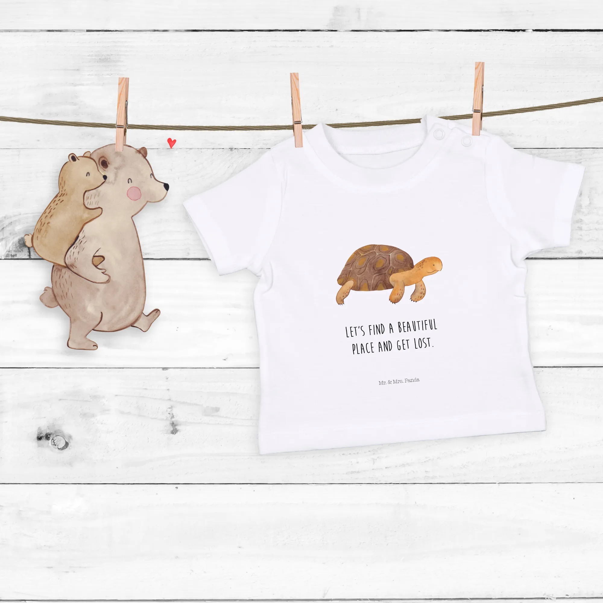 Organic Baby Shirt Schildkröte Marschieren