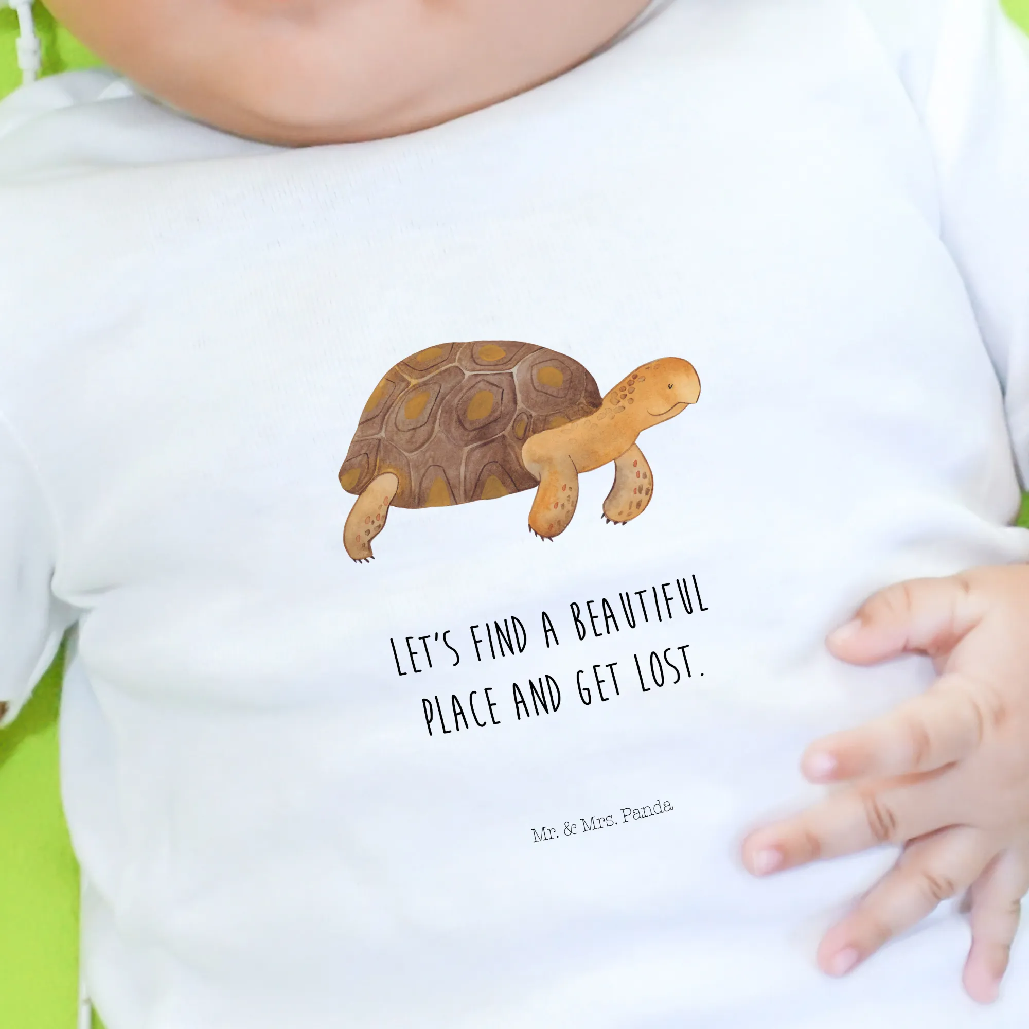 Organic Baby Shirt Schildkröte Marschieren