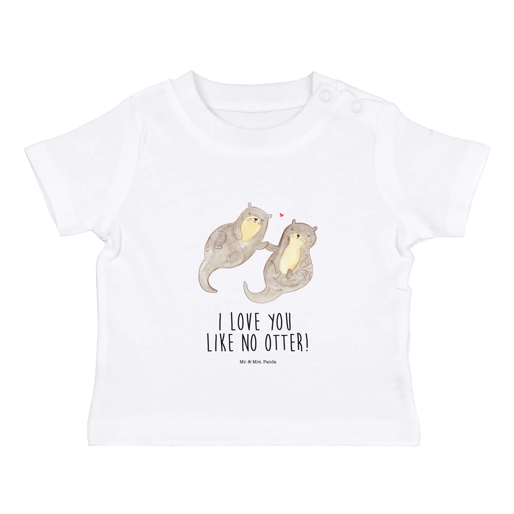 Organic Baby Shirt Otter Hände halten