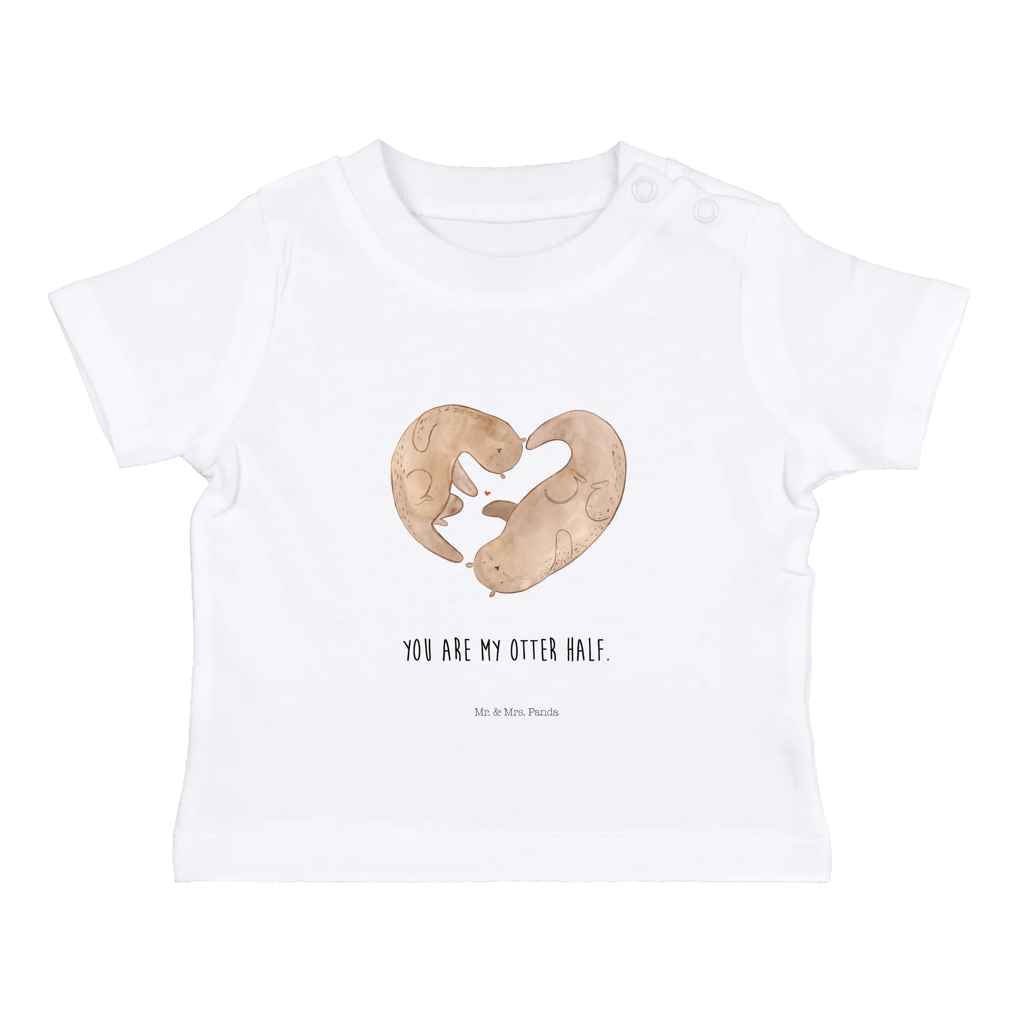 Organic Baby Shirt Otter Herz