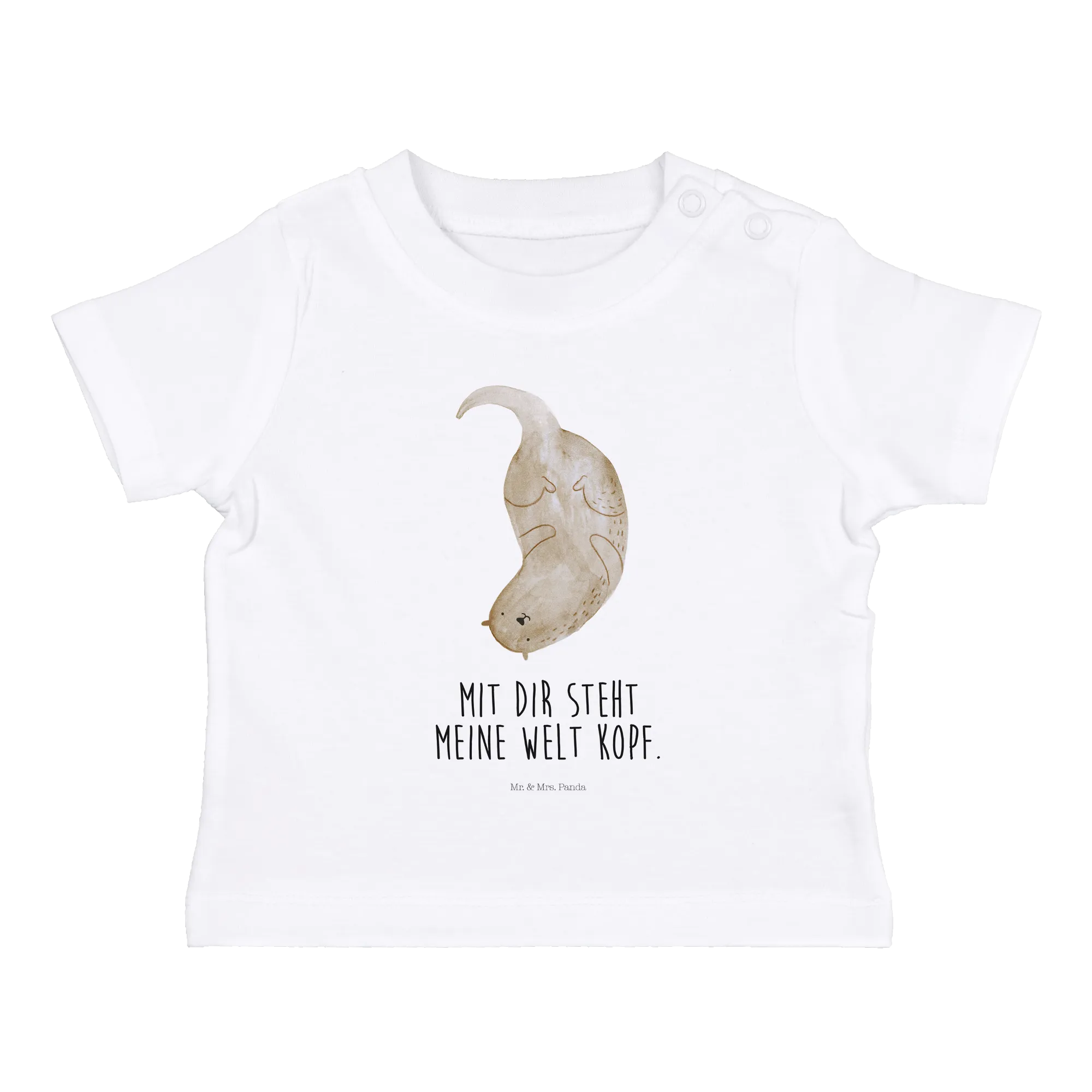 Organic Baby Shirt Otter Kopfüber