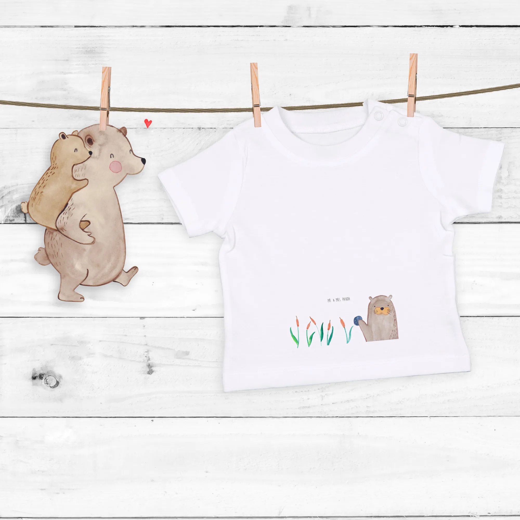 Organic Baby Shirt Otter Stein