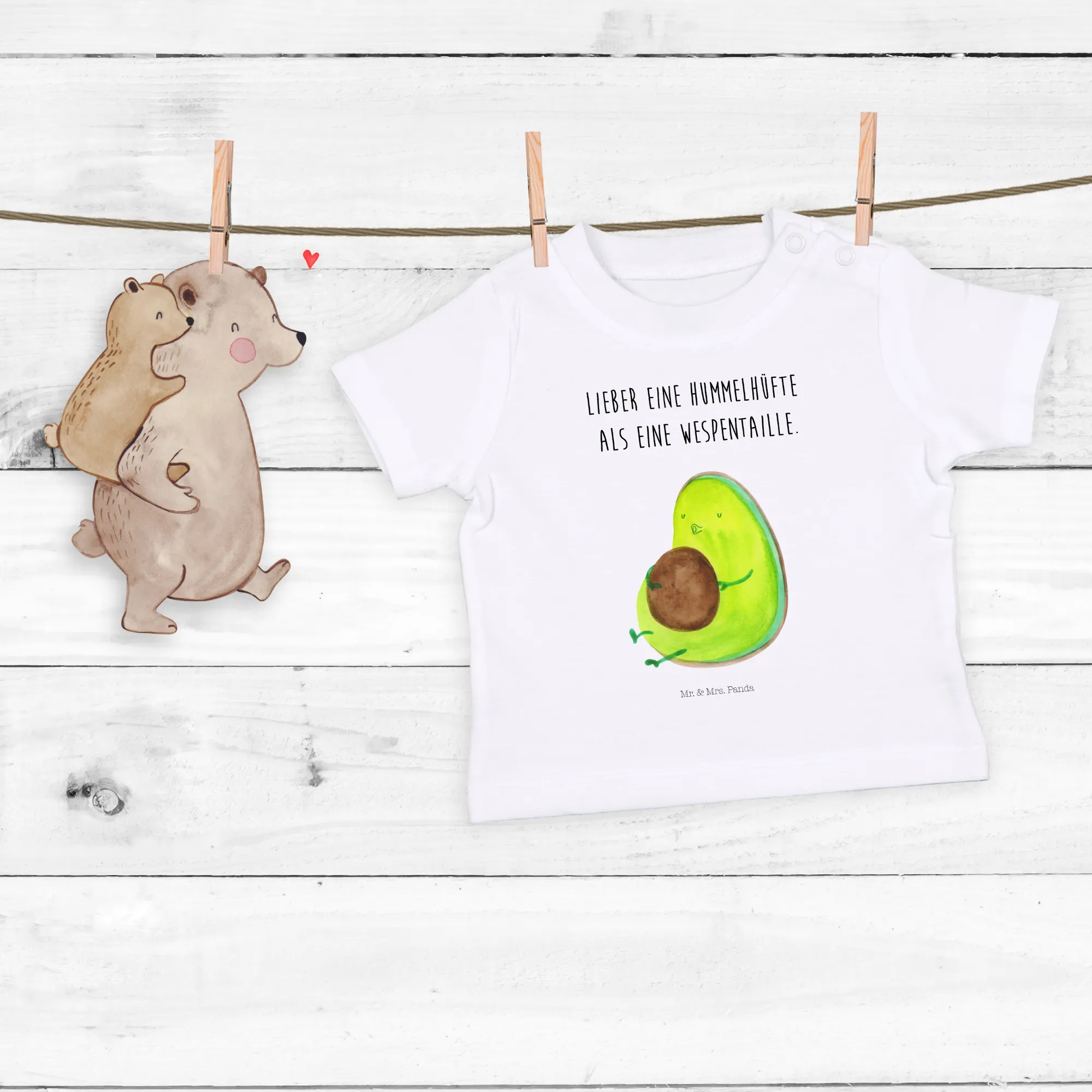 Organic Baby Shirt Avocado Pfeifen