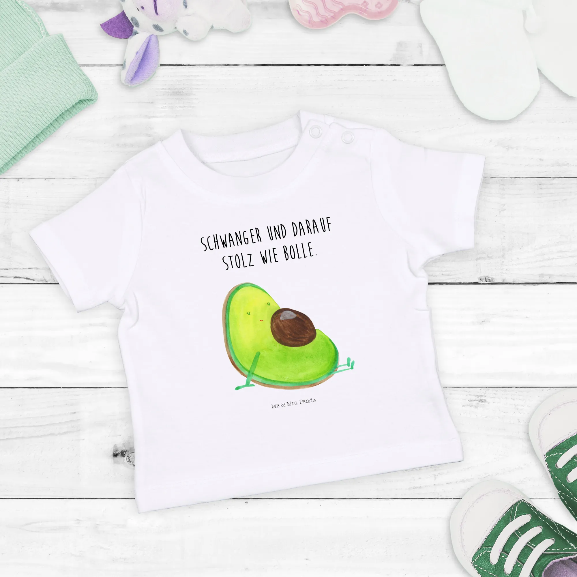 Organic Baby Shirt Avocado Schwangerschaft