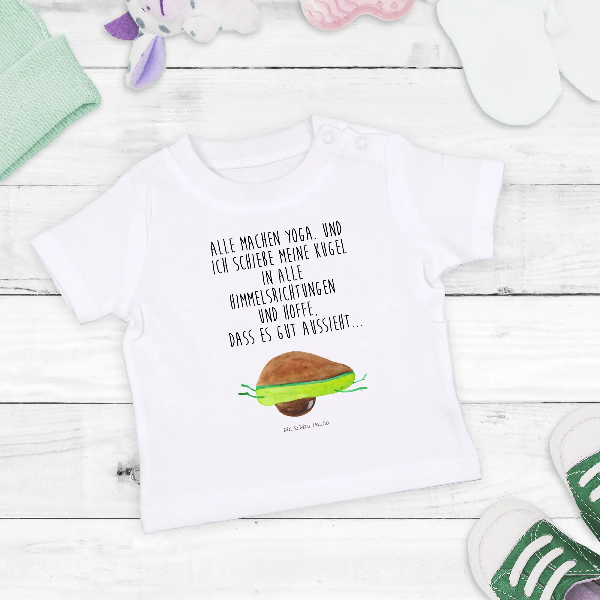 Organic Baby Shirt Avocado Yoga