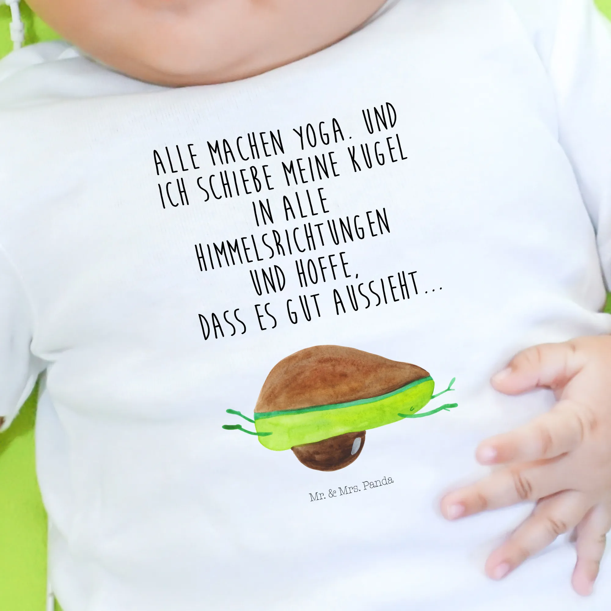 Organic Baby Shirt Avocado Yoga