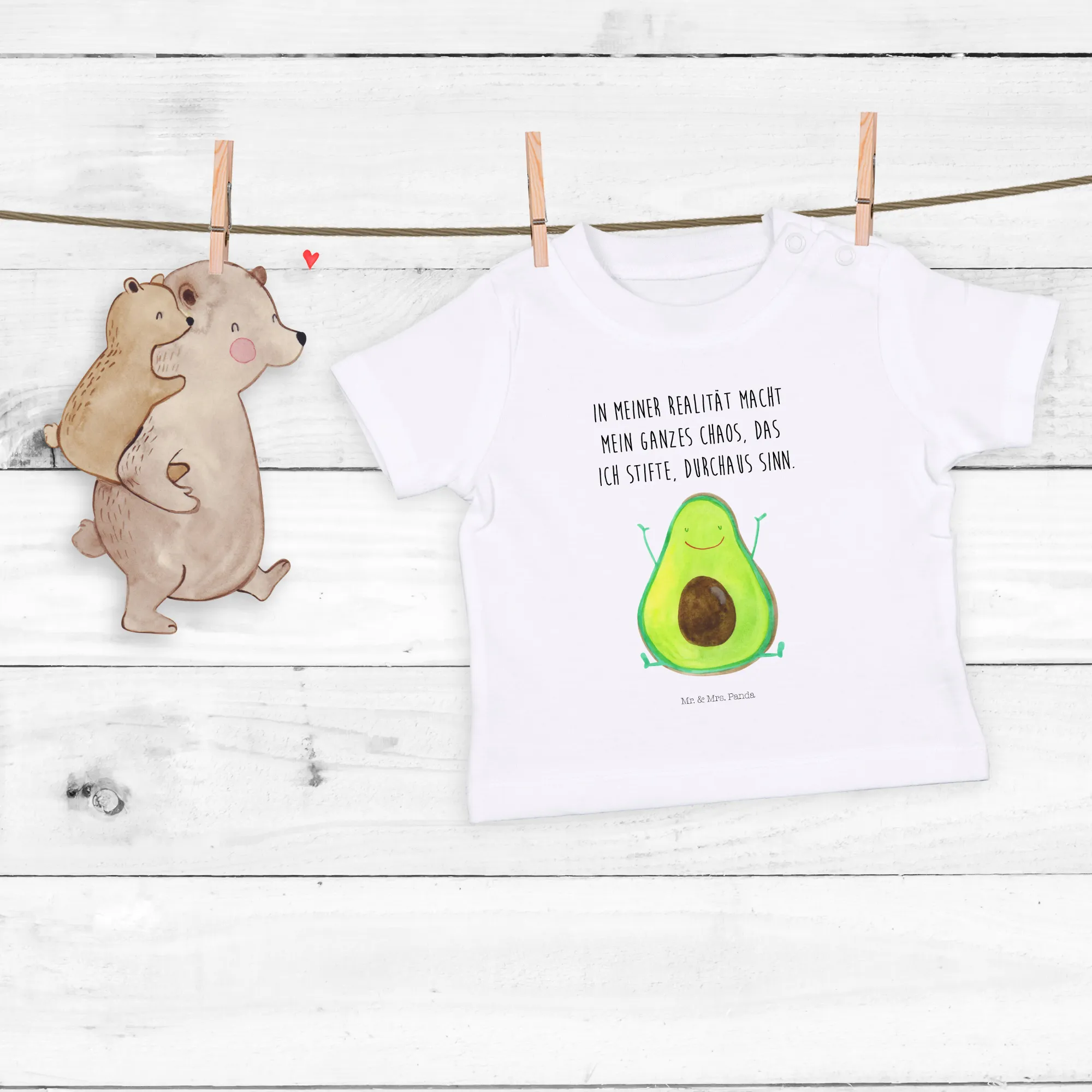 Organic Baby Shirt Avocado Glücklich