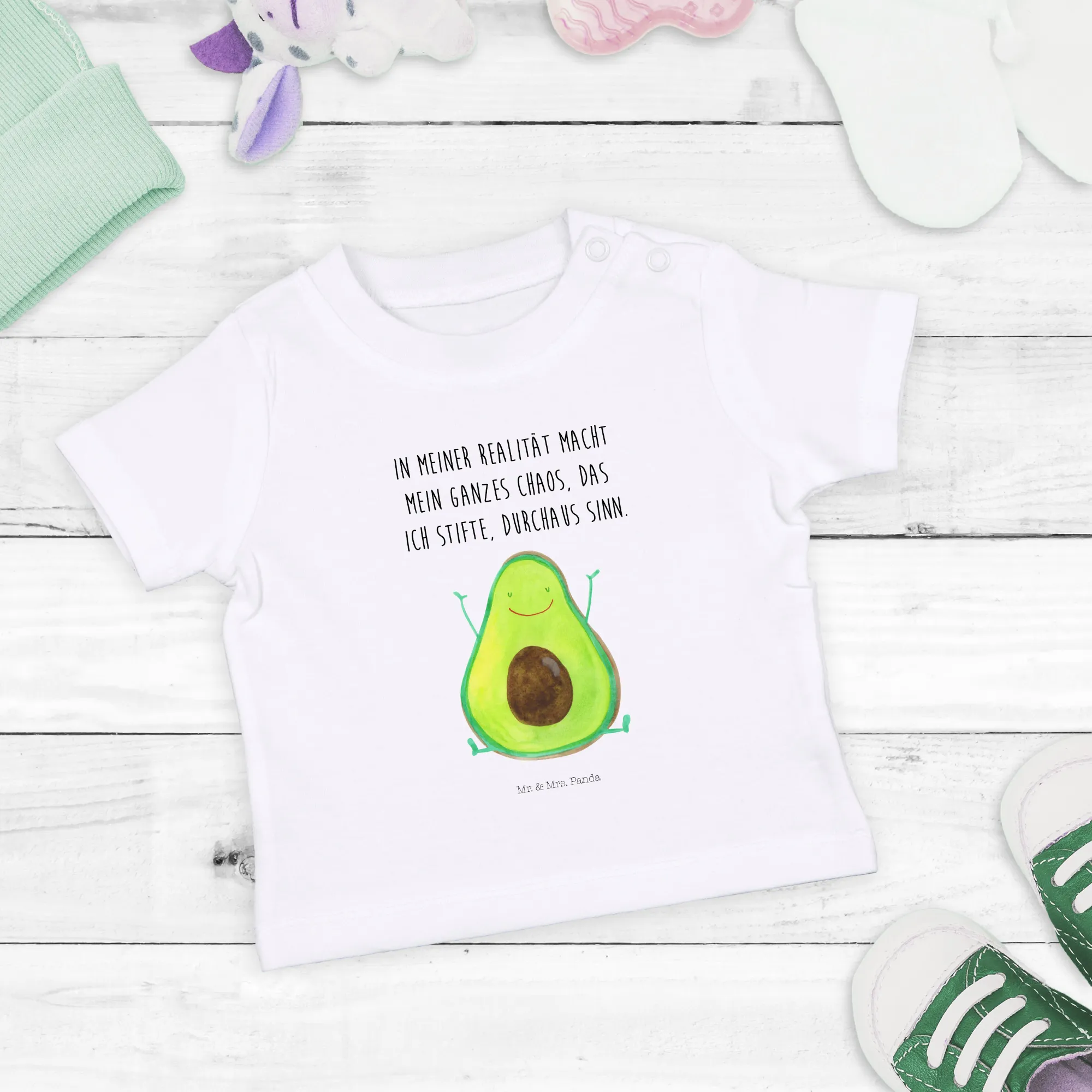 Organic Baby Shirt Avocado Glücklich