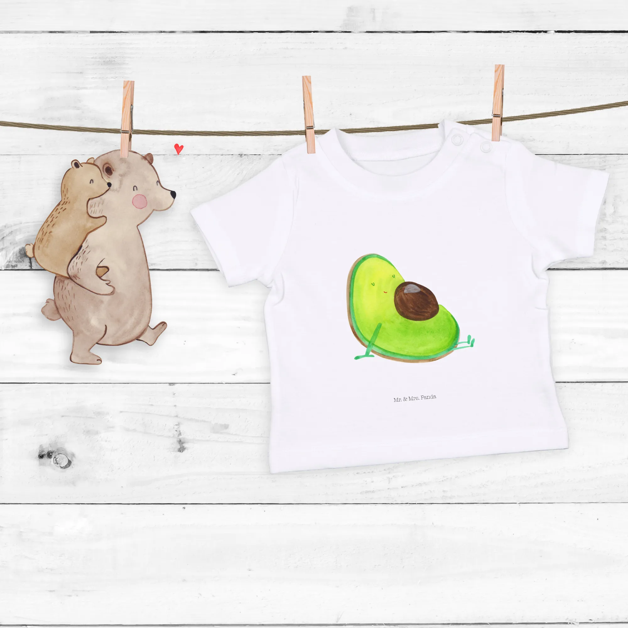 Organic Baby Shirt Avocado Schwangerschaft