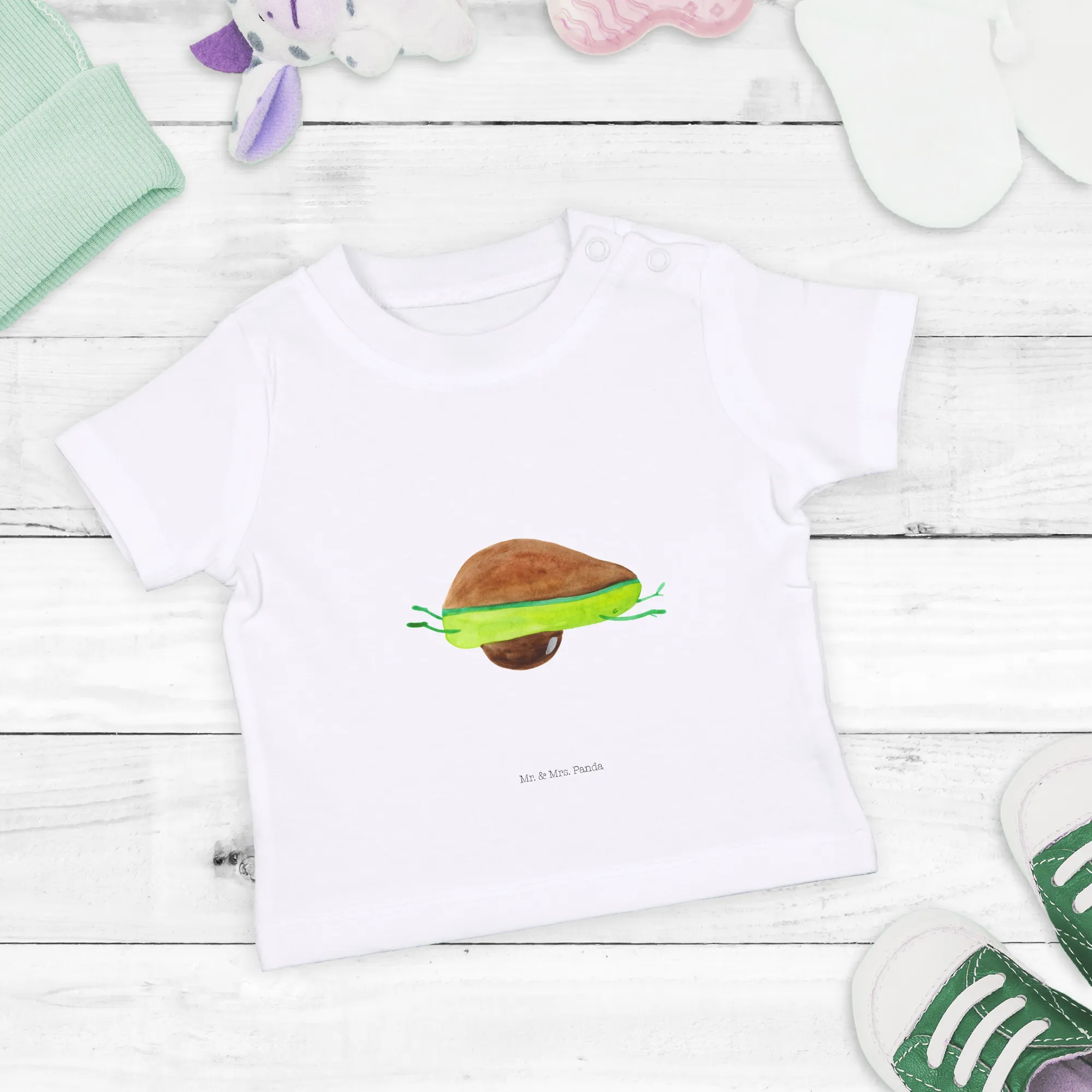 Organic Baby Shirt Avocado Yoga