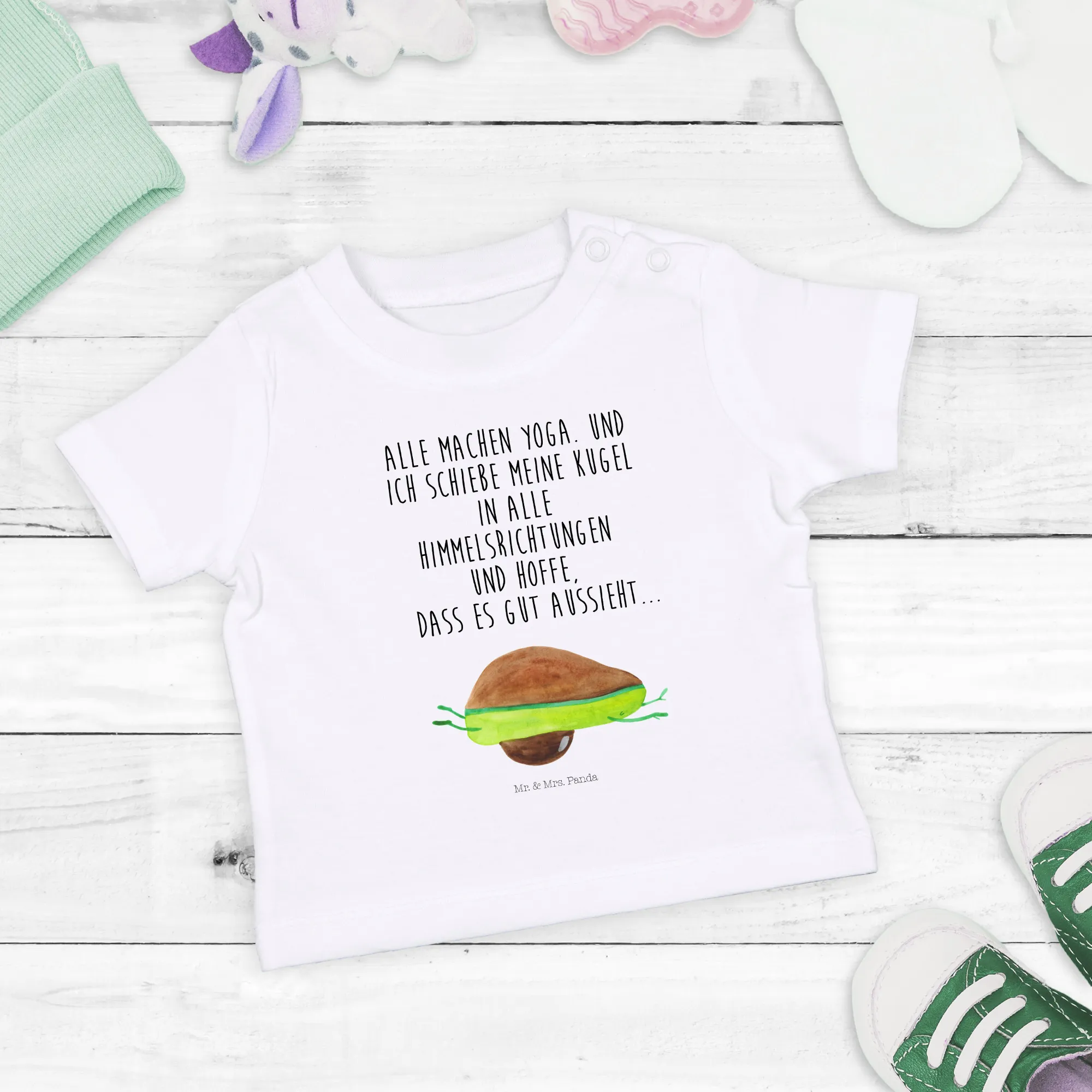 Organic Baby Shirt Avocado Yoga