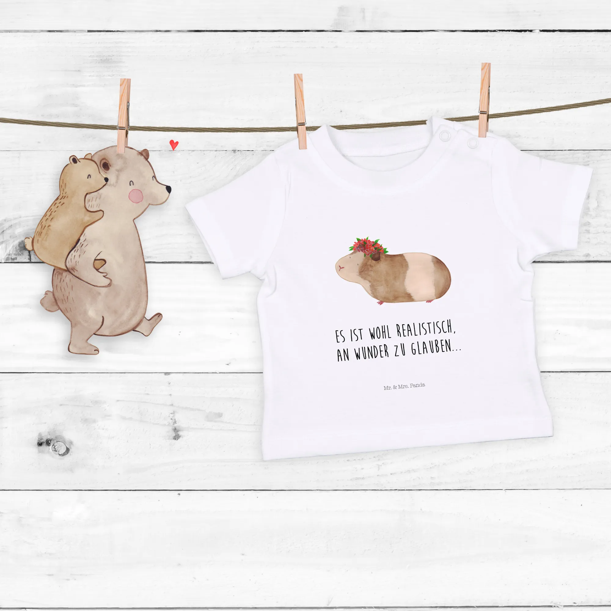 Organic Baby Shirt Meerschweinchen Weisheit