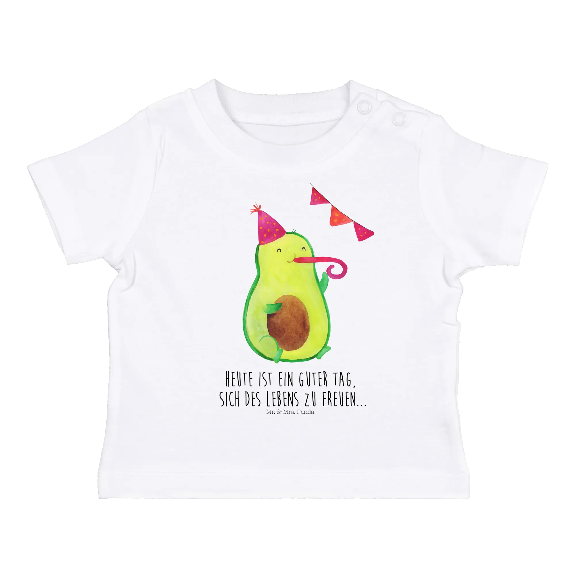 Organic Baby Shirt Avocado Party