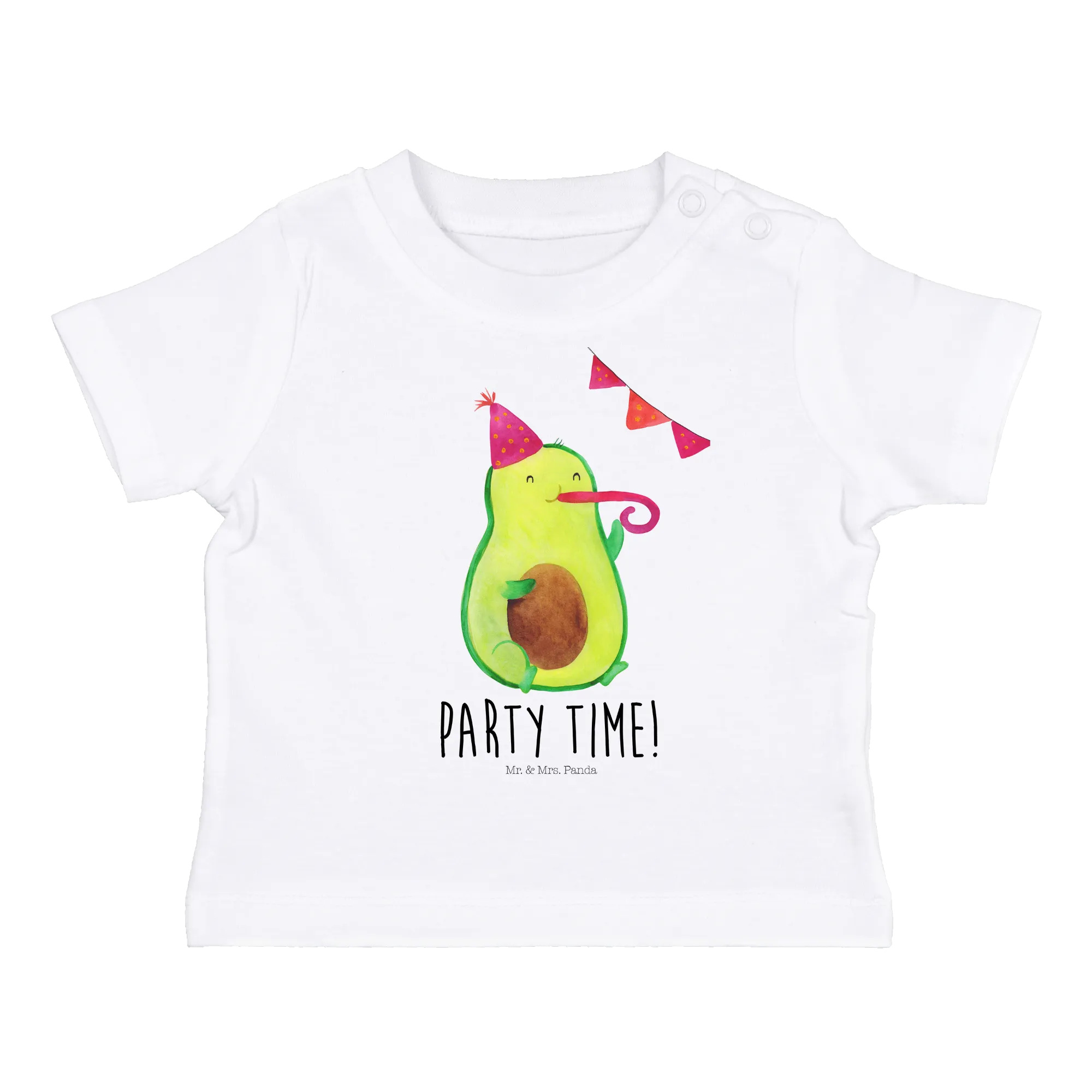 Organic Baby Shirt Avocado Party Zeit