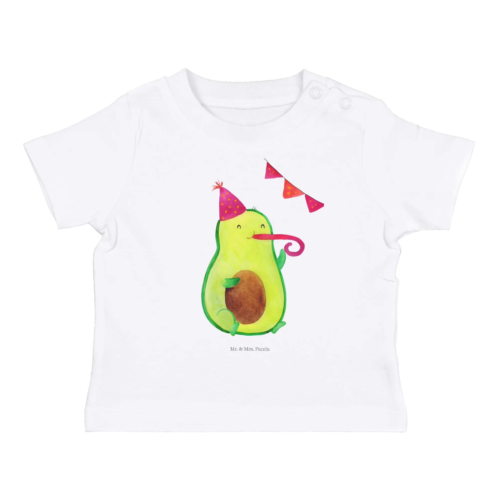 Organic Baby Shirt Avocado Party Zeit