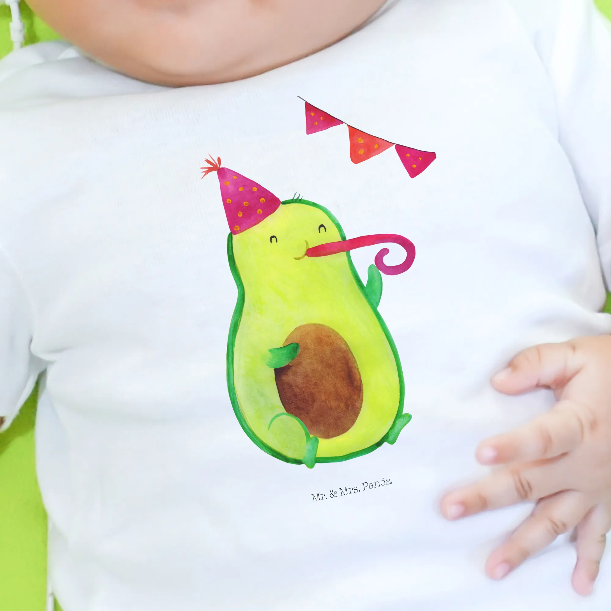 Organic Baby Shirt Avocado Party Zeit