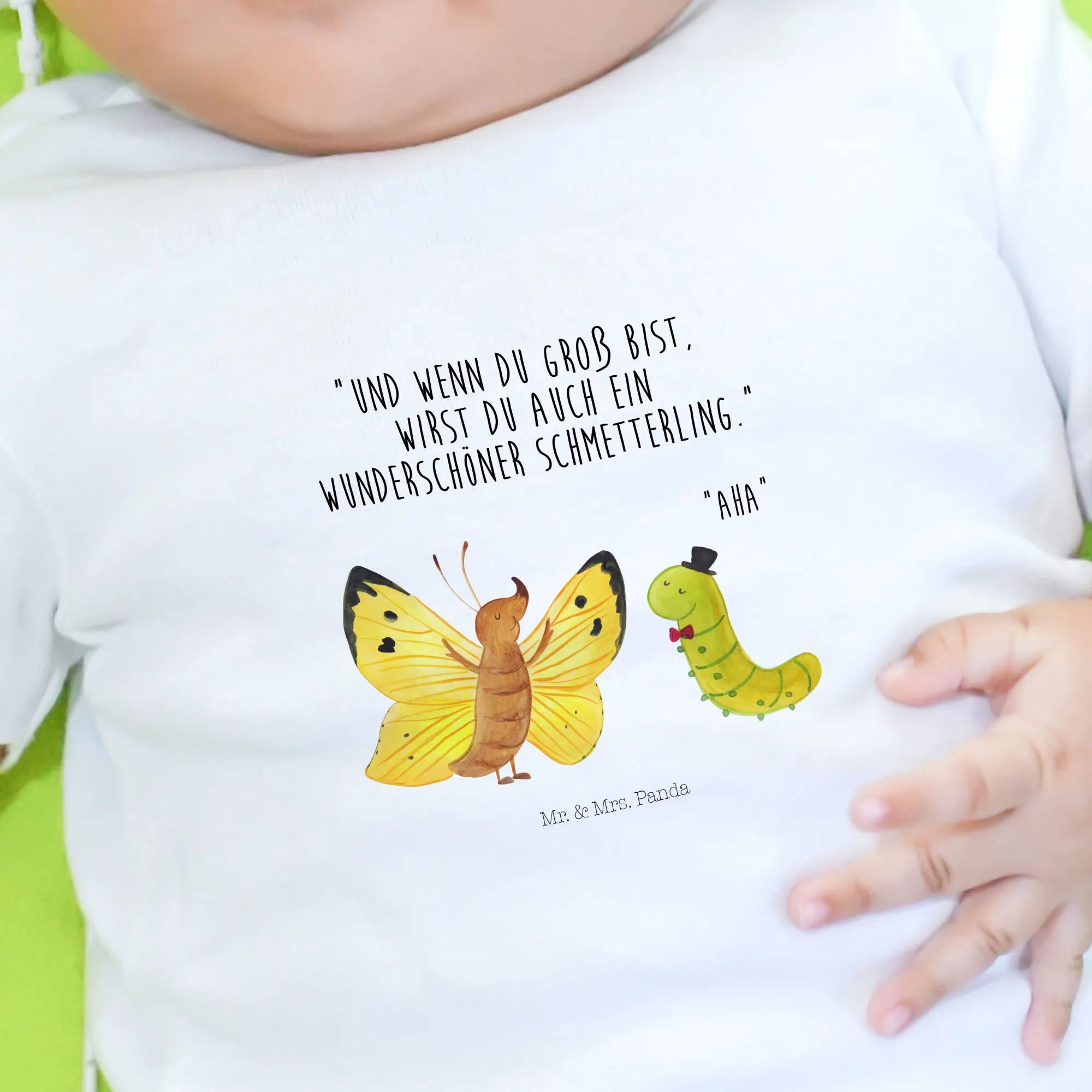 Organic Baby Shirt Raupe Schmetterling