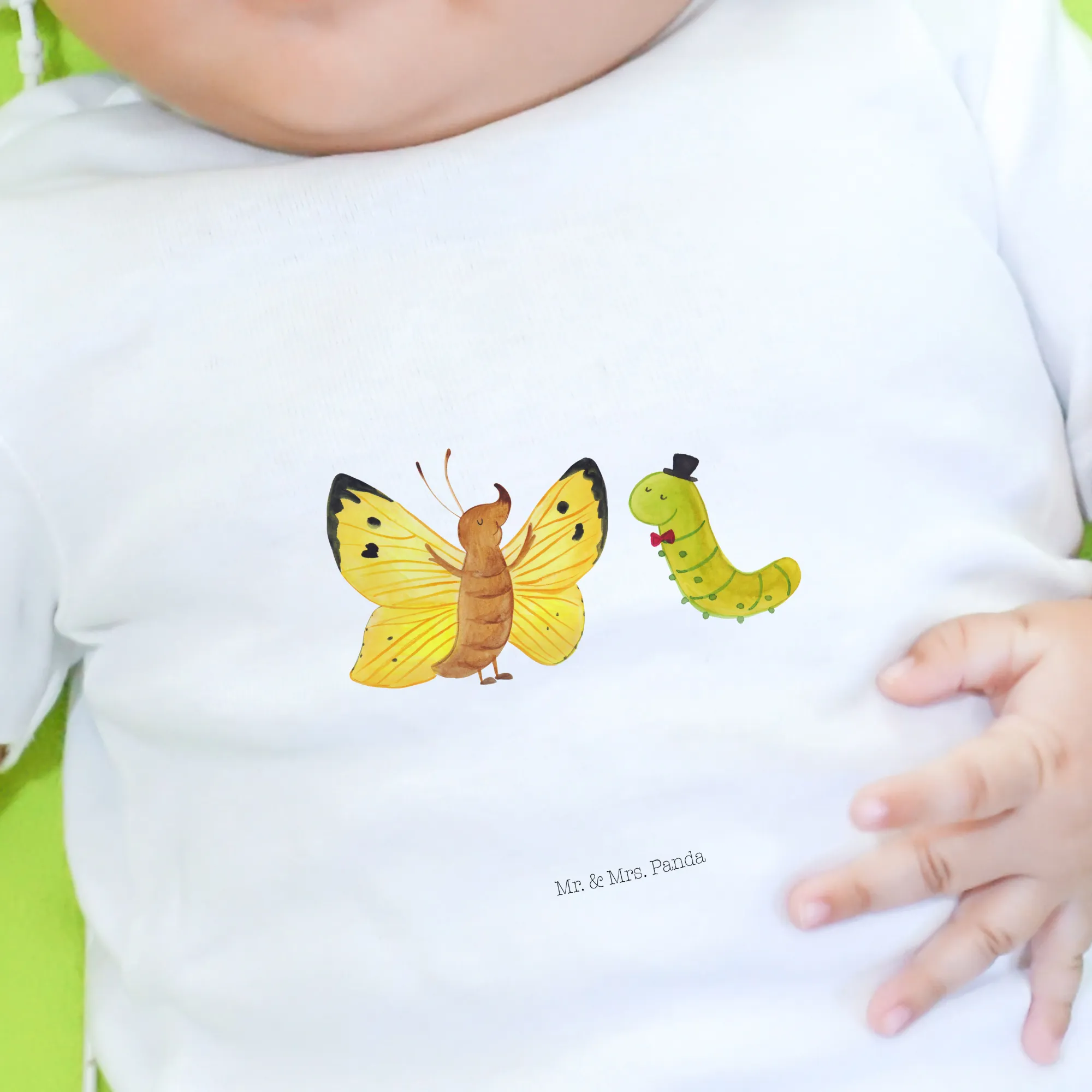 Organic Baby Shirt Raupe Schmetterling