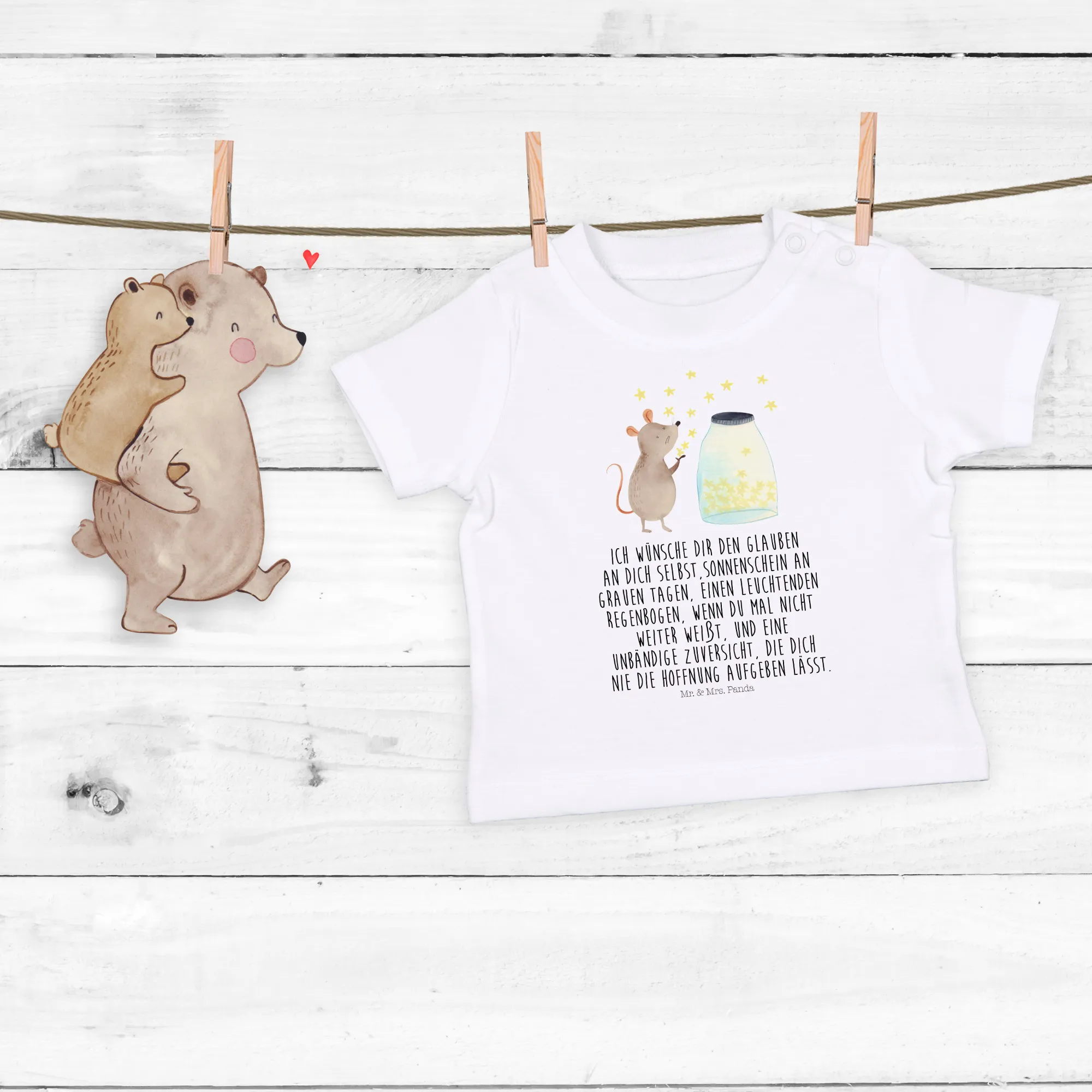 Organic Baby Shirt Maus Sterne