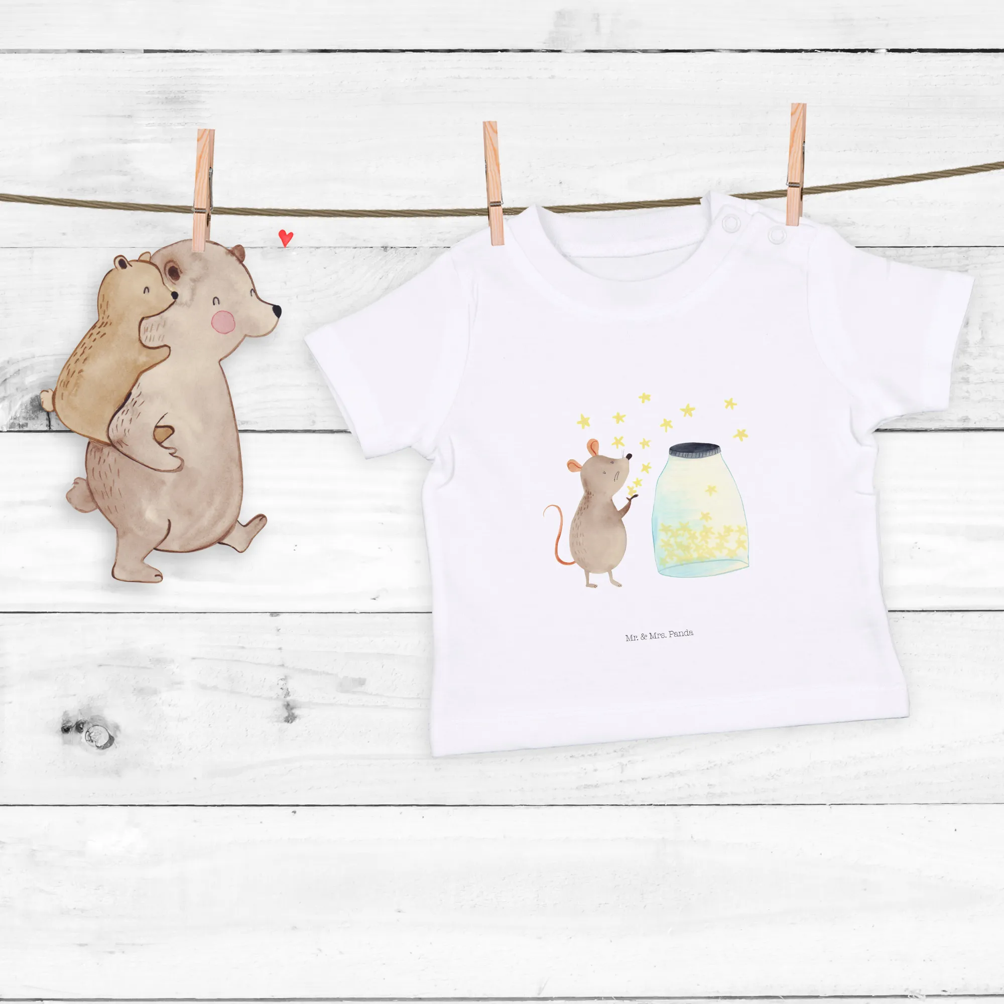 Organic Baby Shirt Maus Sterne