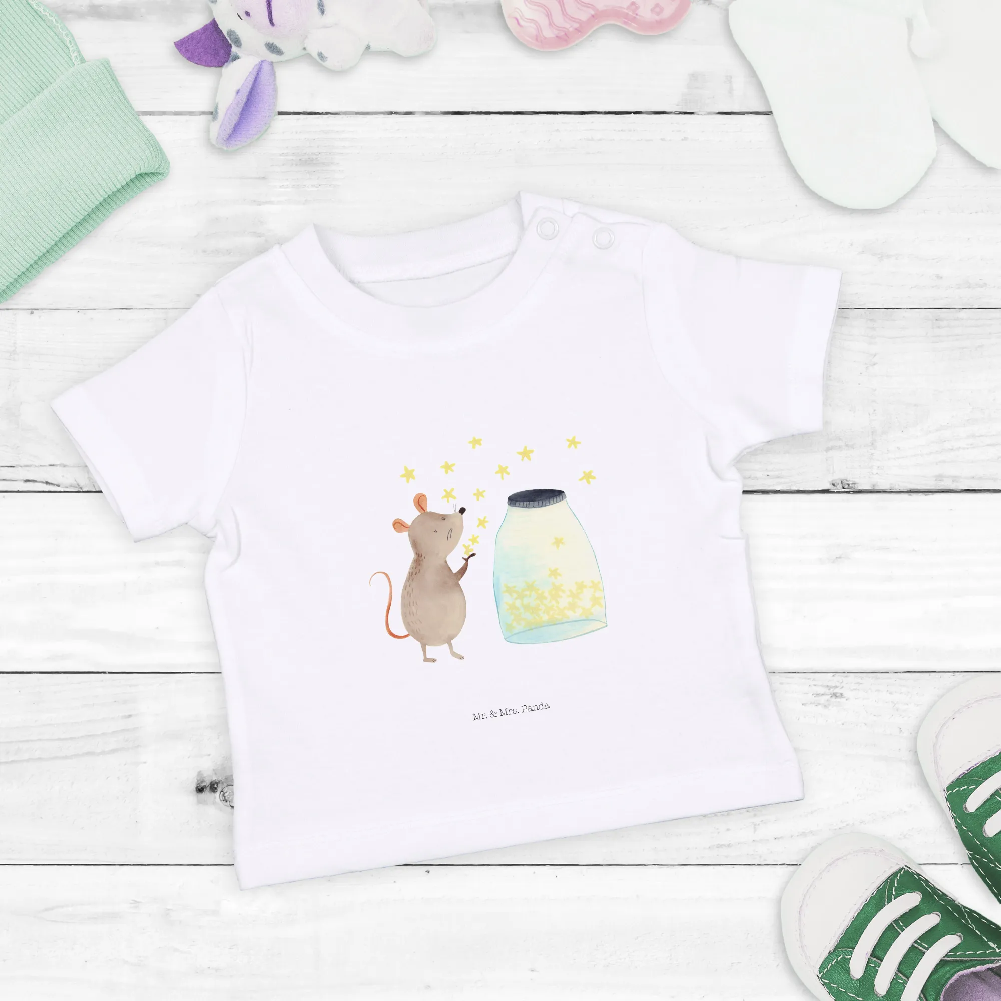 Organic Baby Shirt Maus Sterne