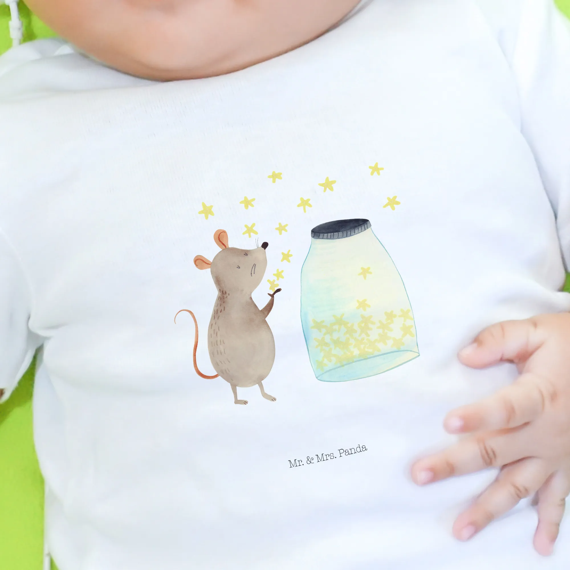 Organic Baby Shirt Maus Sterne