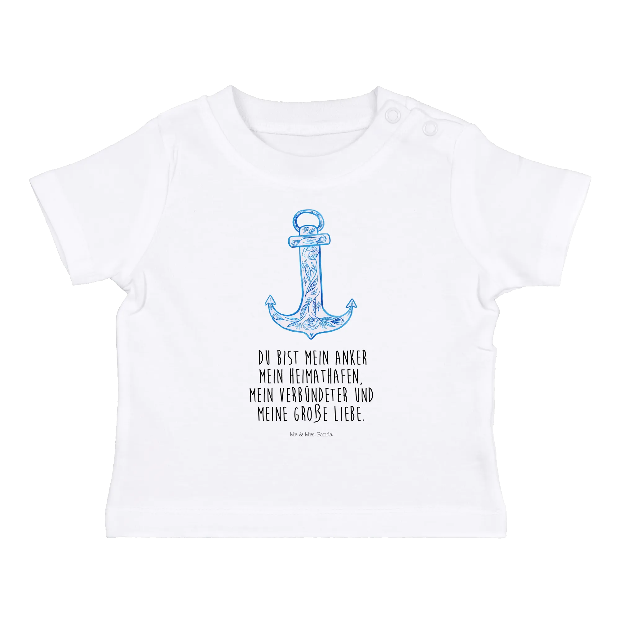 Organic Baby Shirt Anker Blau