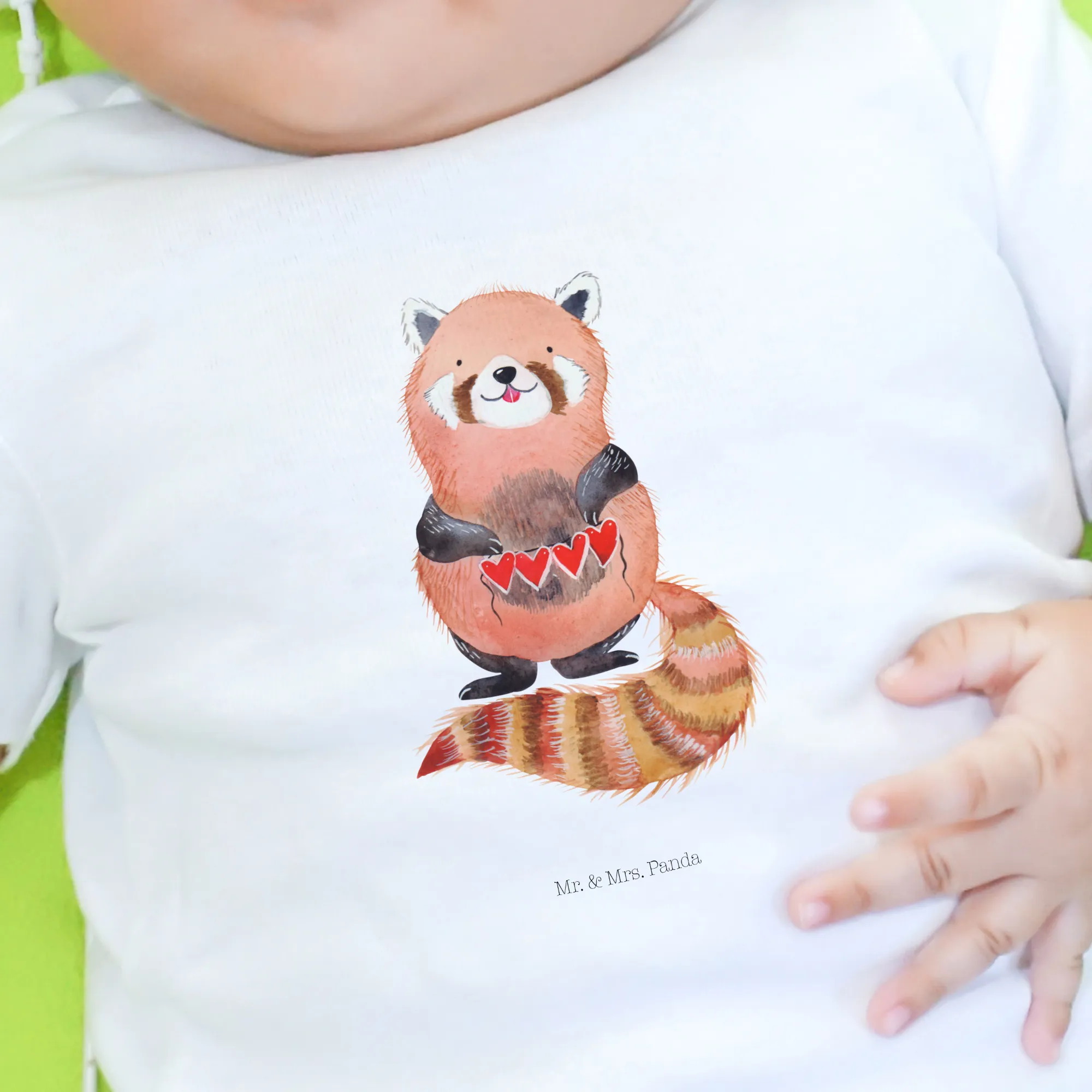 Organic Baby Shirt Roter Panda