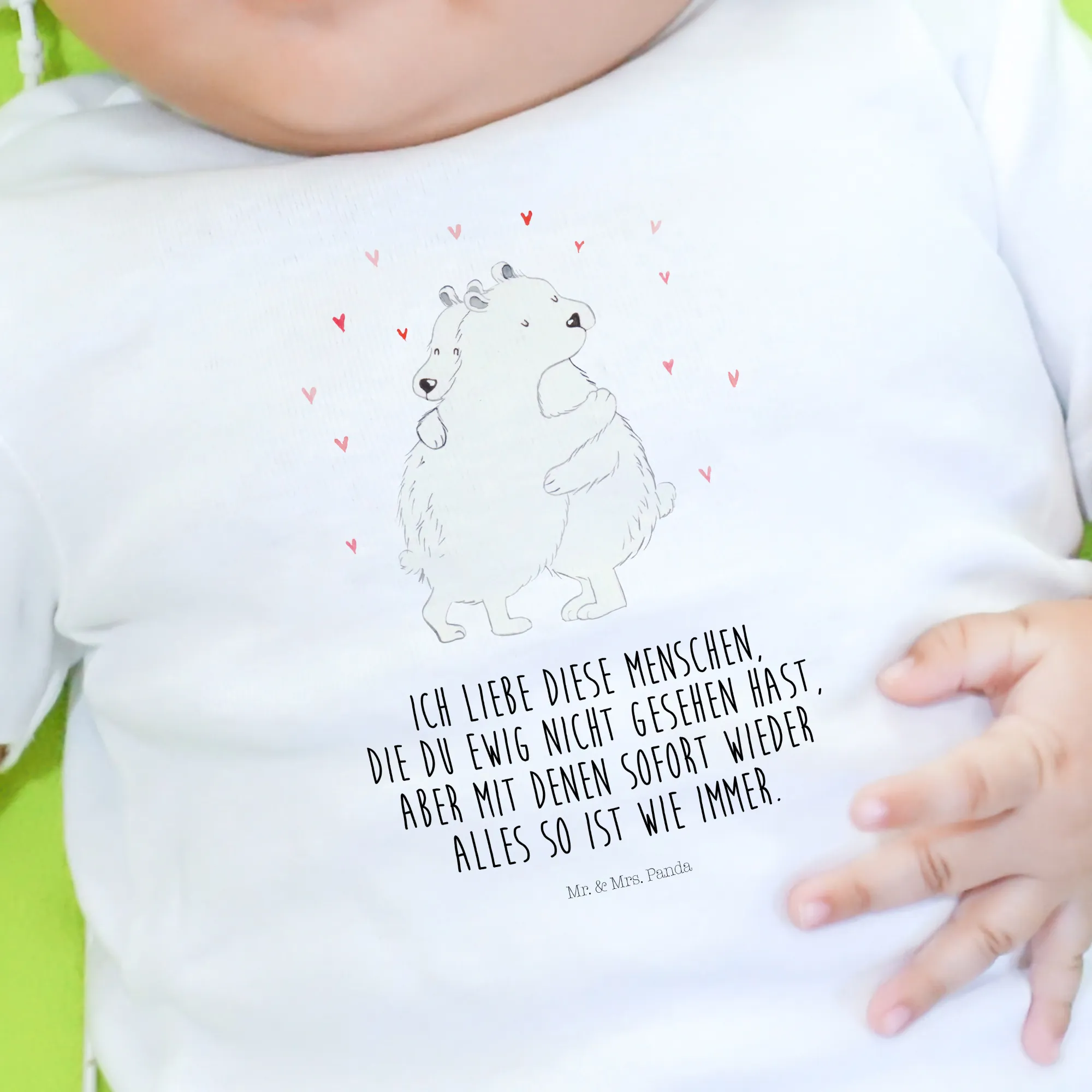 Organic Baby Shirt Eisbär Umarmen