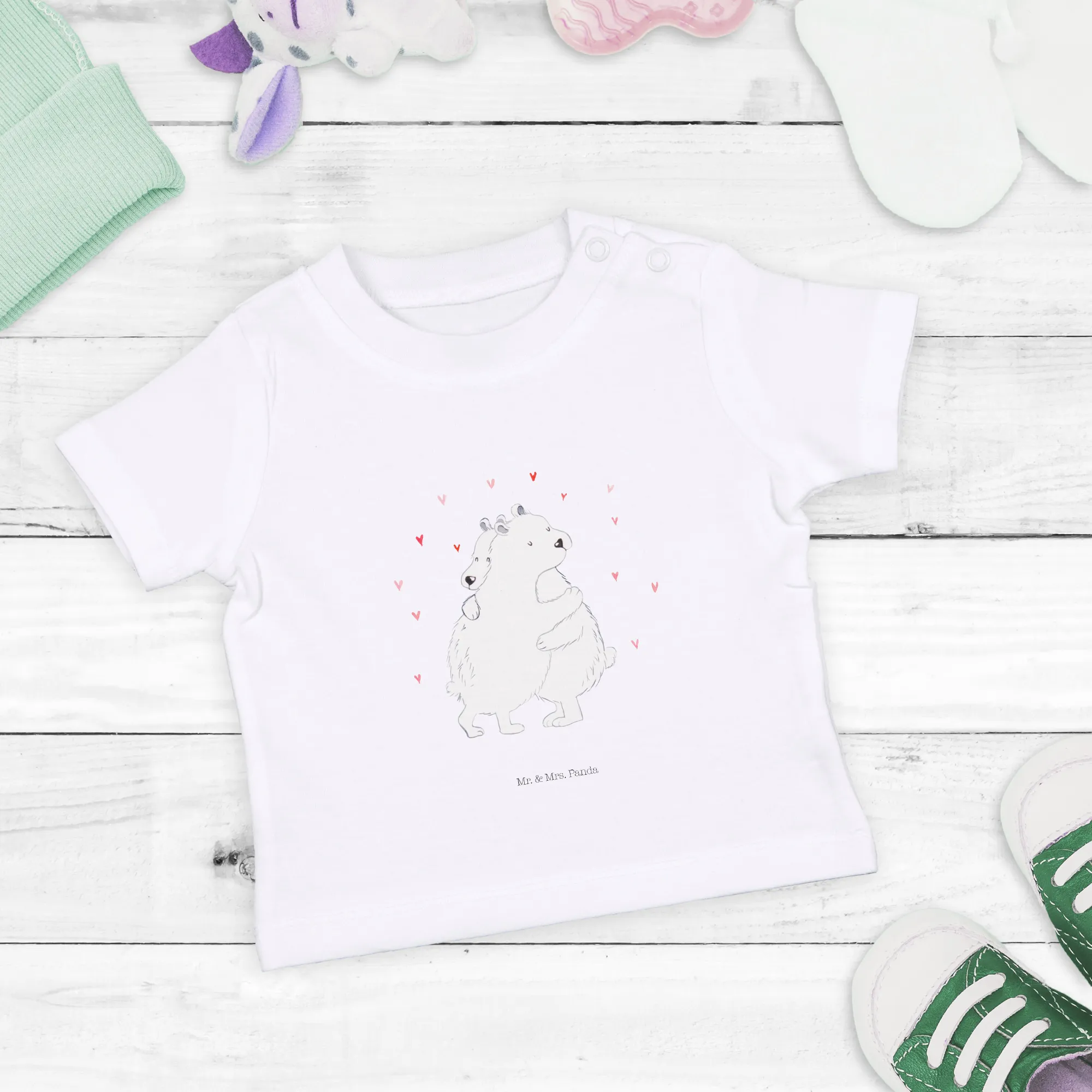 Organic Baby Shirt Eisbär Umarmen