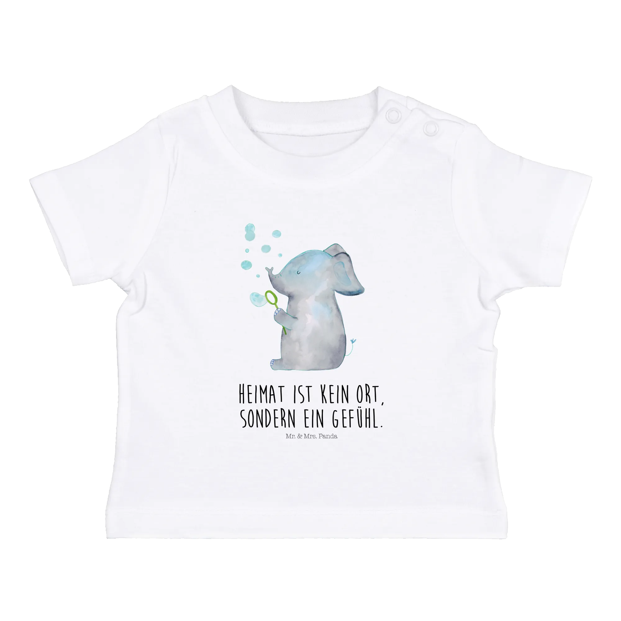 Organic Baby Shirt Elefant Seifenblasen