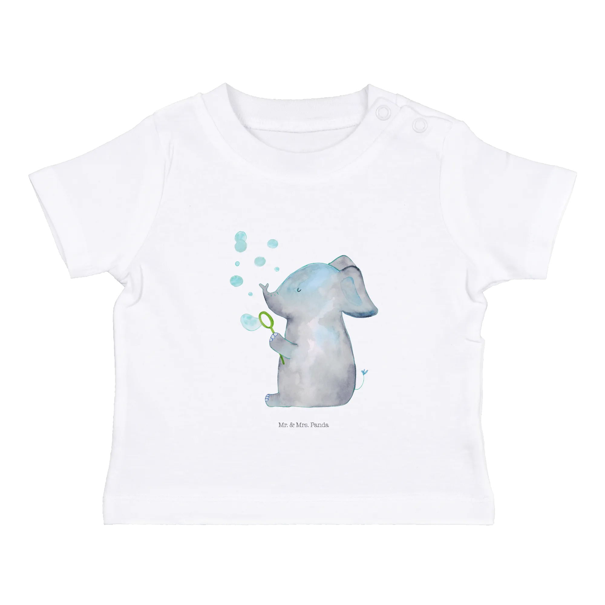 Organic Baby Shirt Elefant Seifenblasen