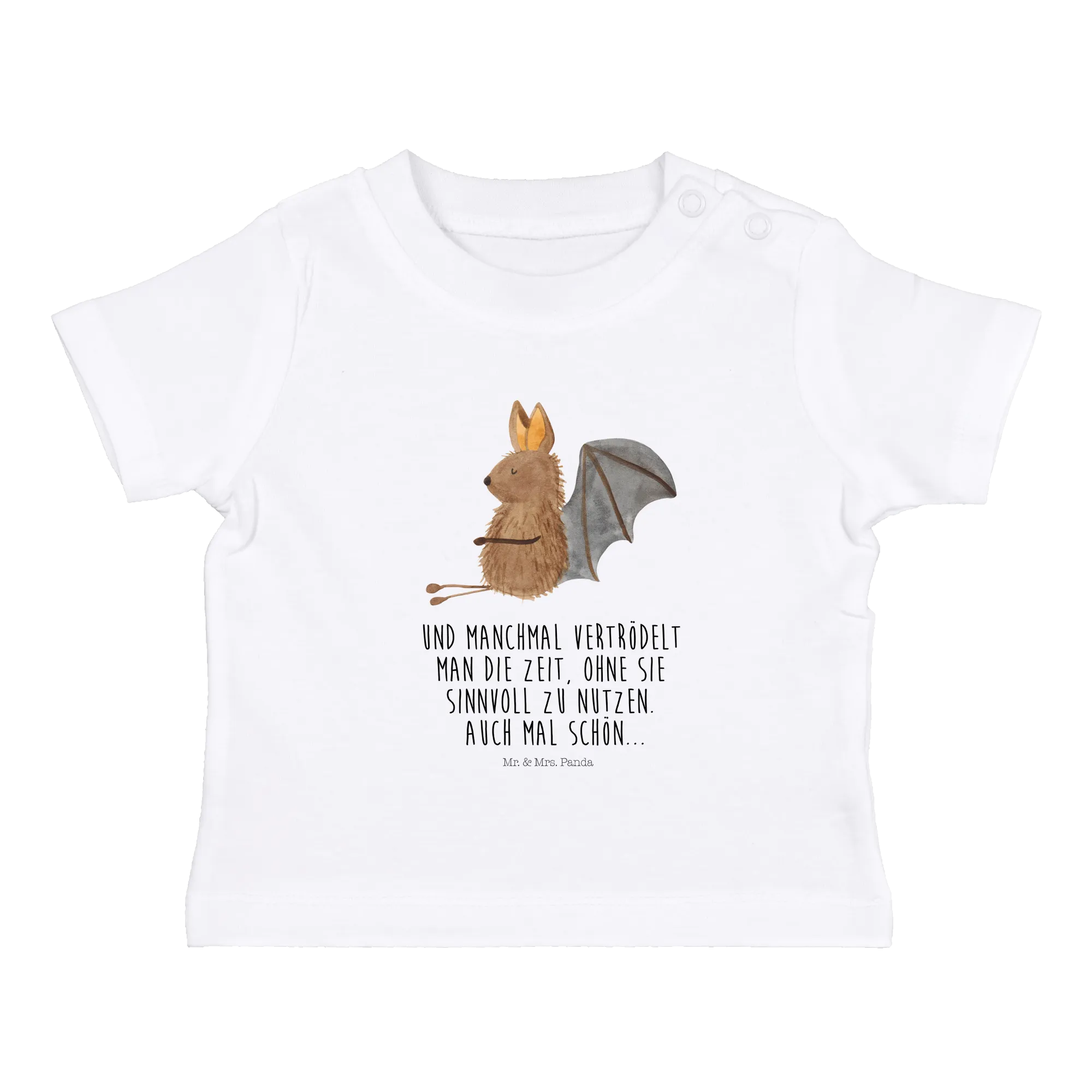 Organic Baby Shirt Fledermaus Sitzen